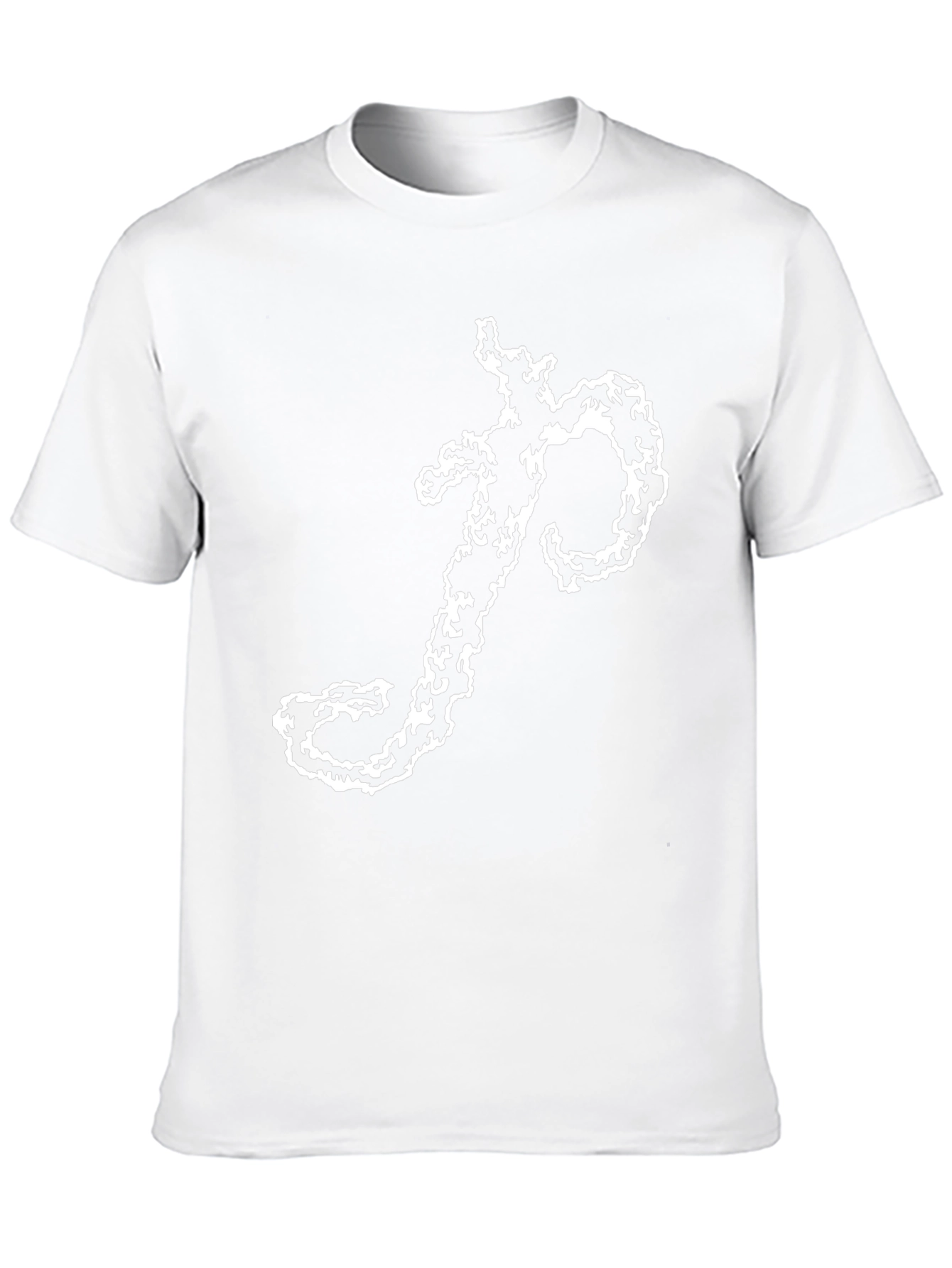 Abstract Graphic Print Black Tee