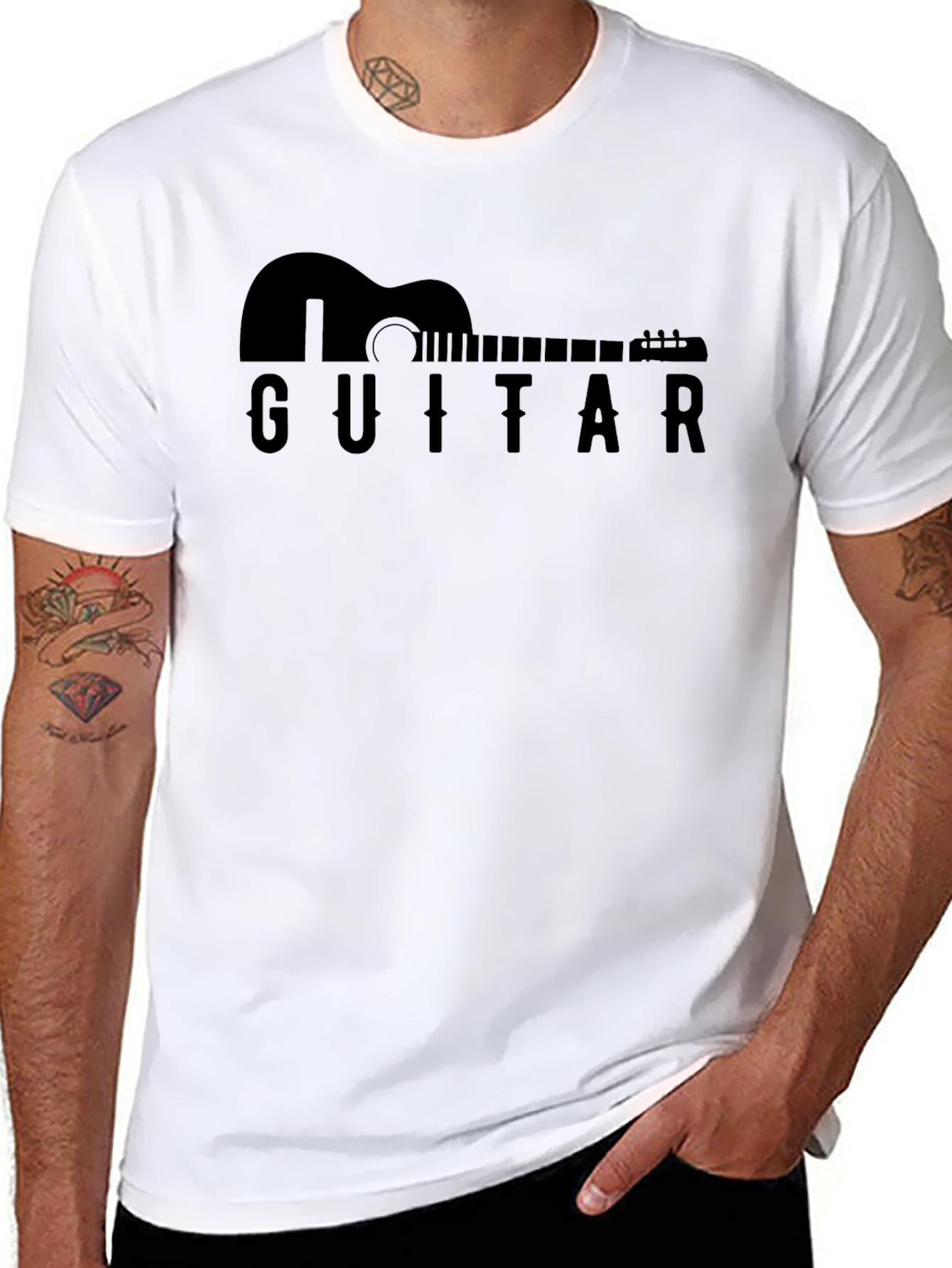Guitar Silhouette Black T-Shirt