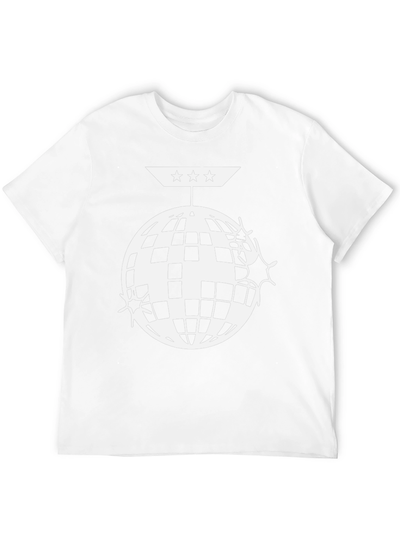 Disco Ball Graphic Tee - Black Cotton