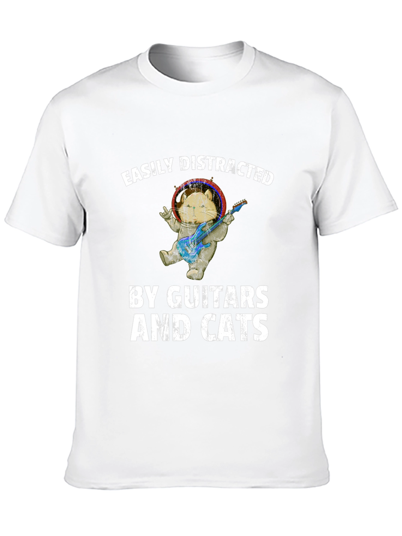 Easily Distracted By Guitars & Cats T-Shirt