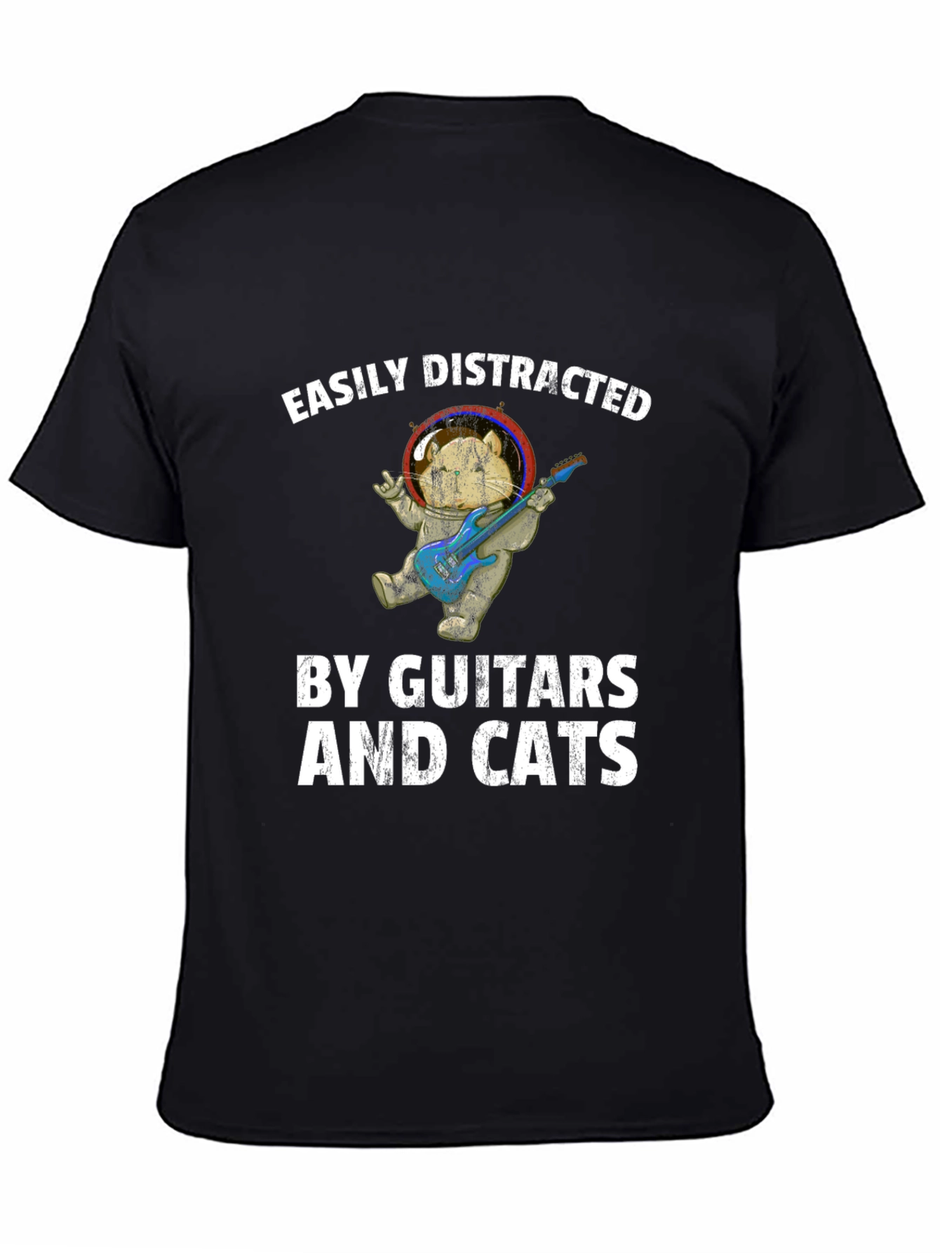 Easily Distracted By Guitars & Cats T-Shirt