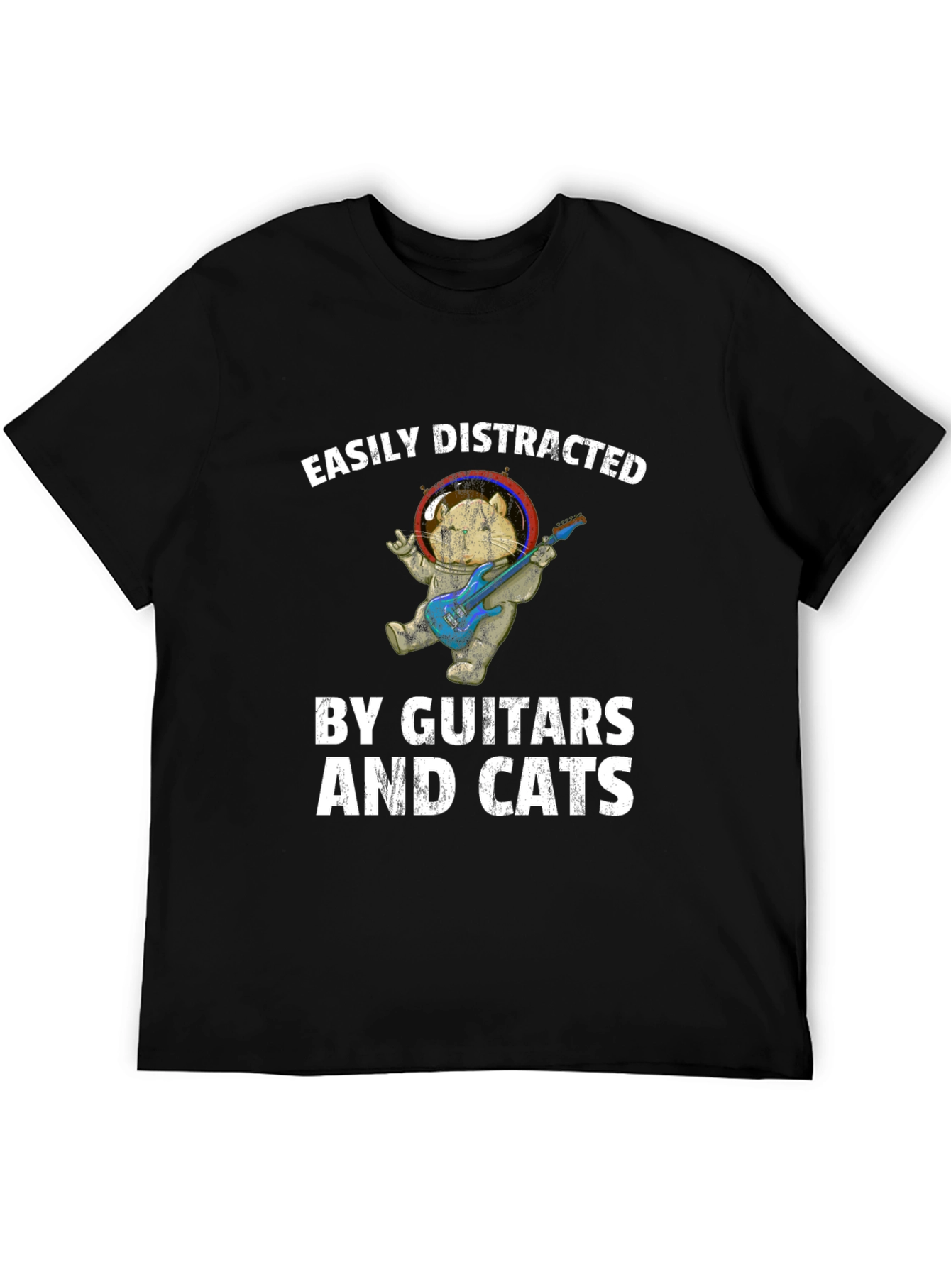 Easily Distracted By Guitars & Cats T-Shirt