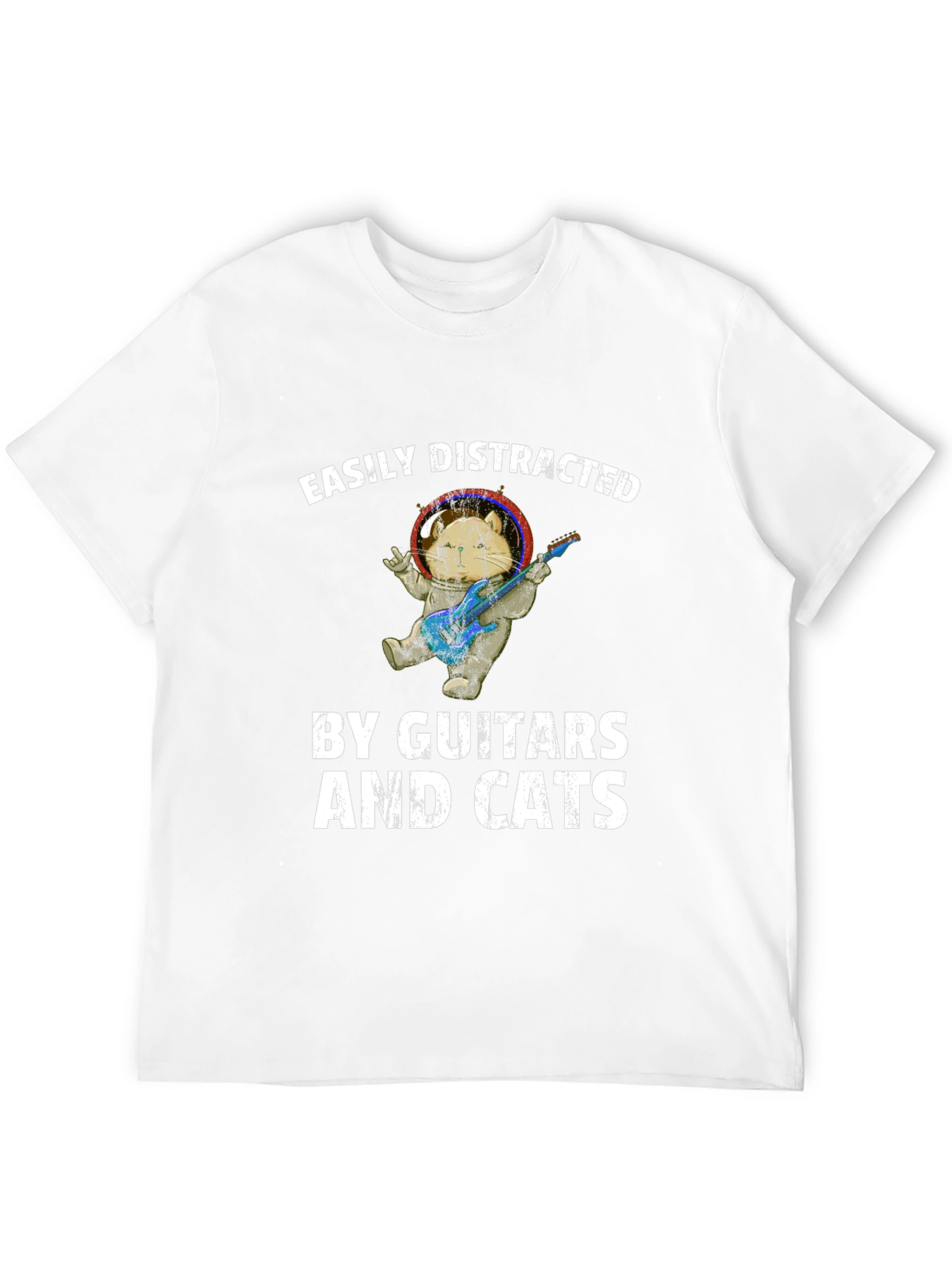 Easily Distracted By Guitars & Cats T-Shirt