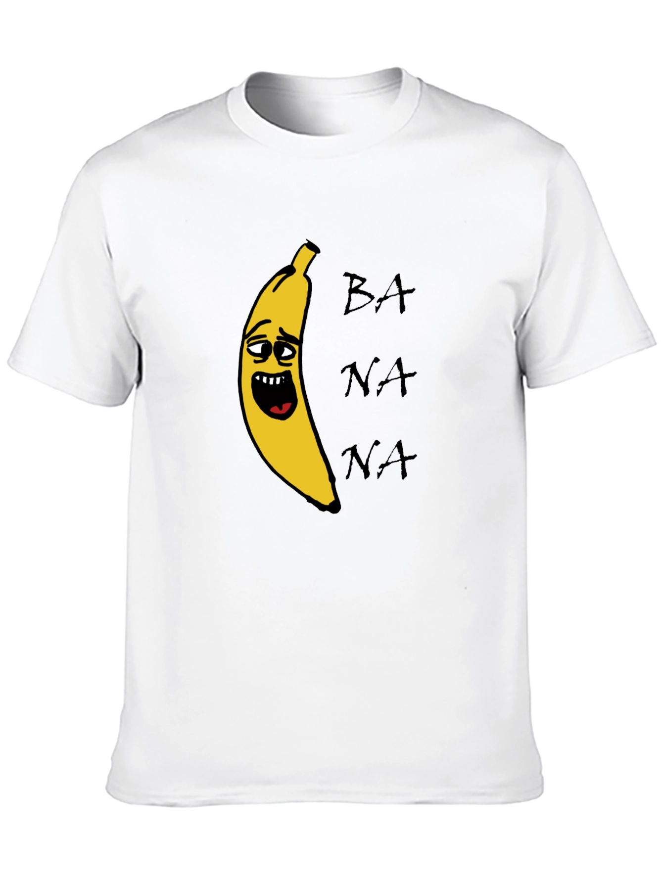 Banana Graphic Print Black T-Shirt
