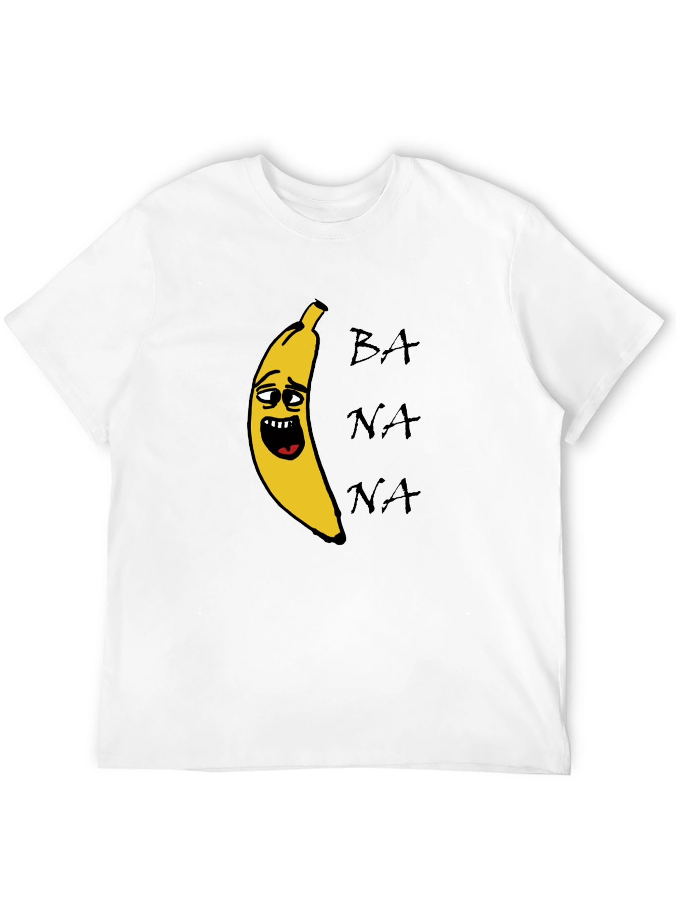 Banana Graphic Print Black T-Shirt