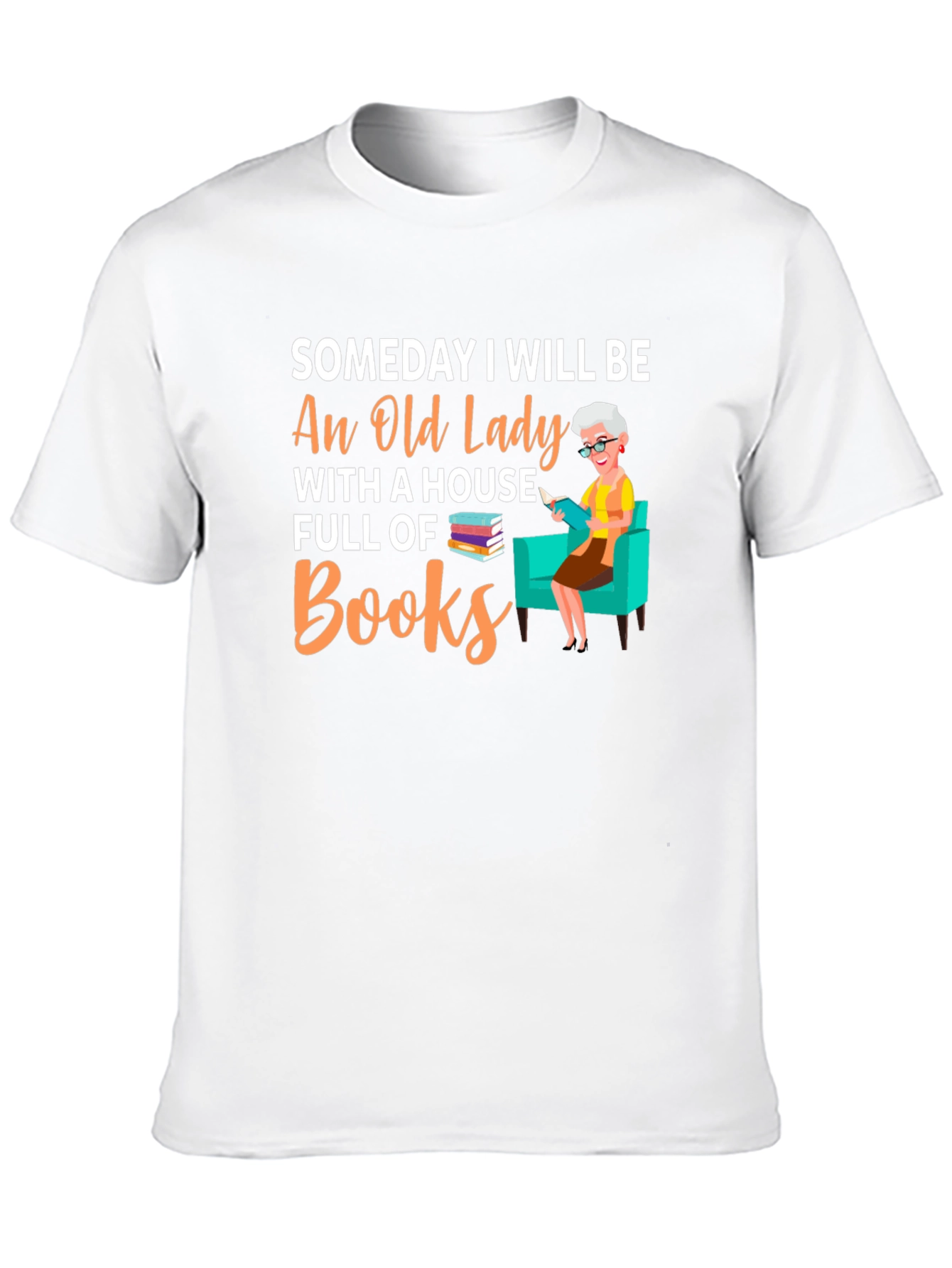 Old Lady with Books T-Shirt