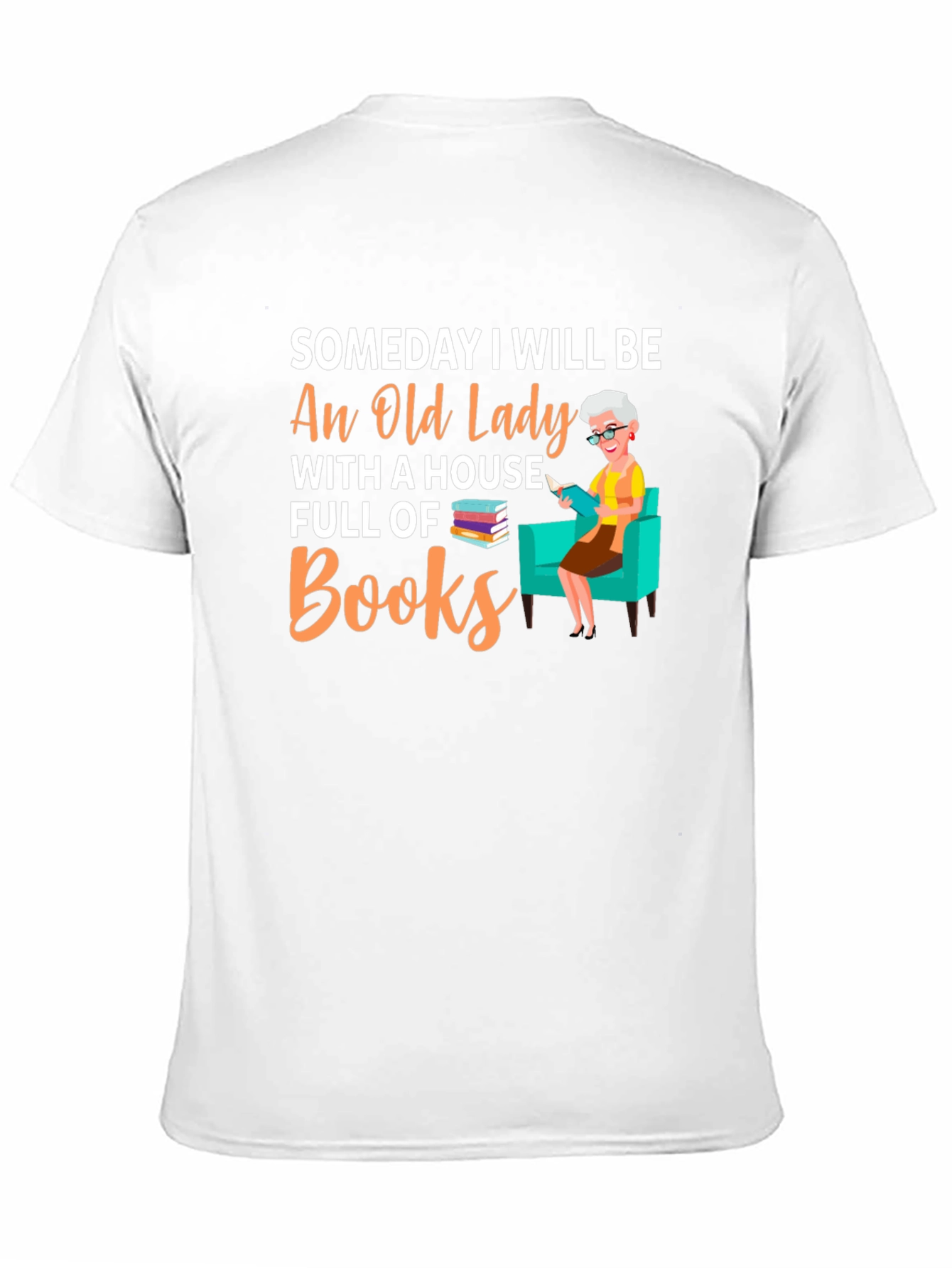 Old Lady with Books T-Shirt