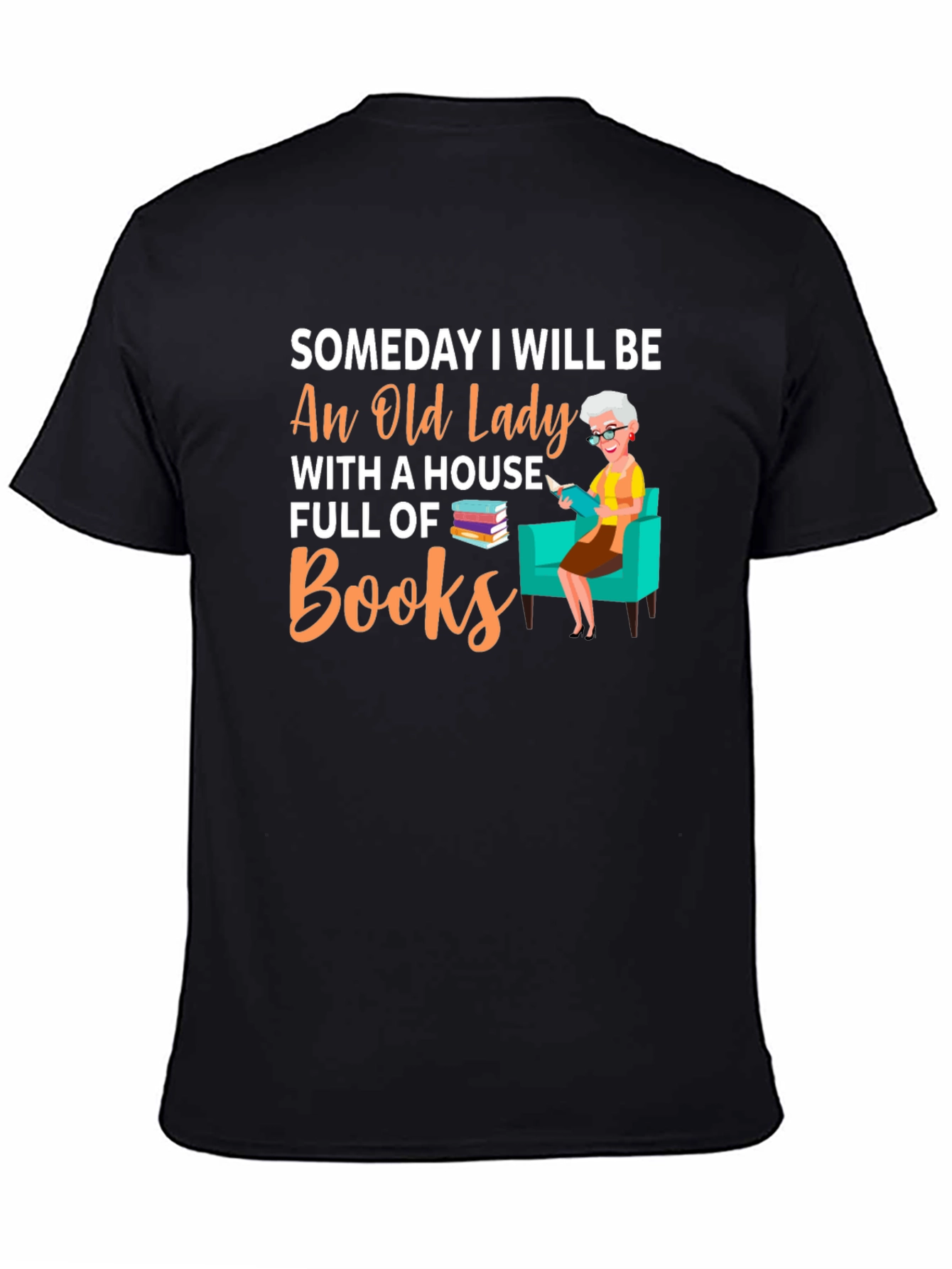 Old Lady with Books T-Shirt