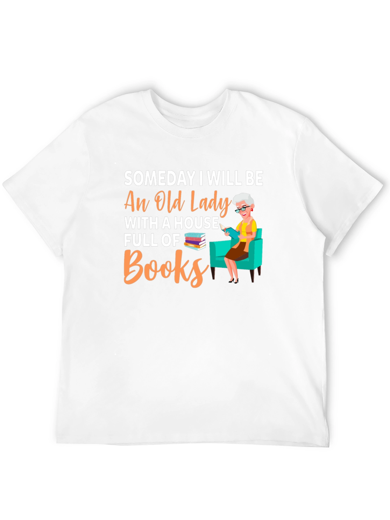 Old Lady with Books T-Shirt