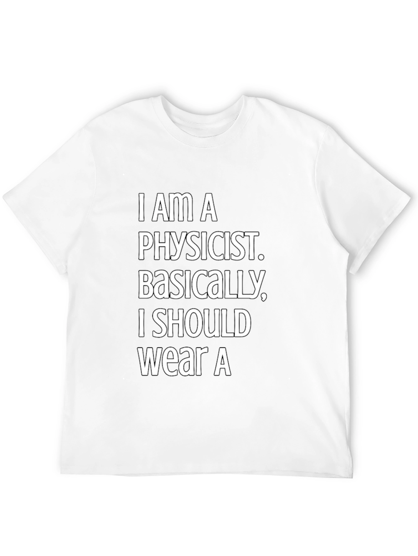 Physicist Humor Graphic T-Shirt - Black