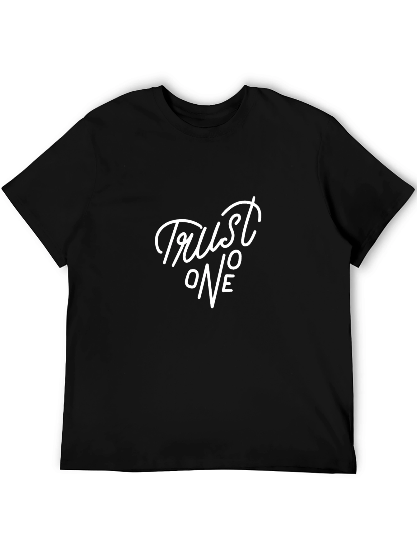 Trust One Graphic Tee - Black Cotton Comfort