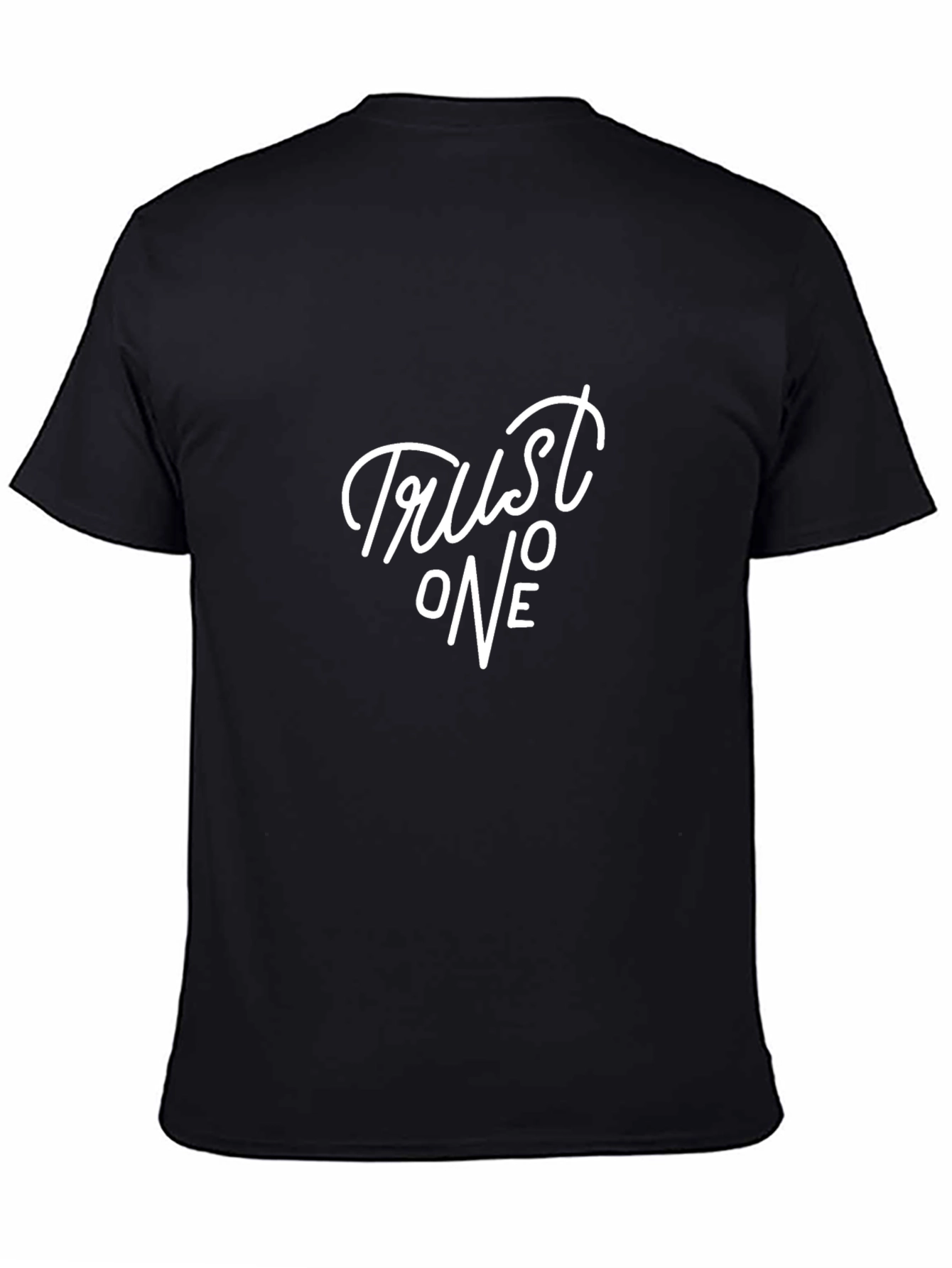 Trust One Graphic Tee - Black Cotton Comfort