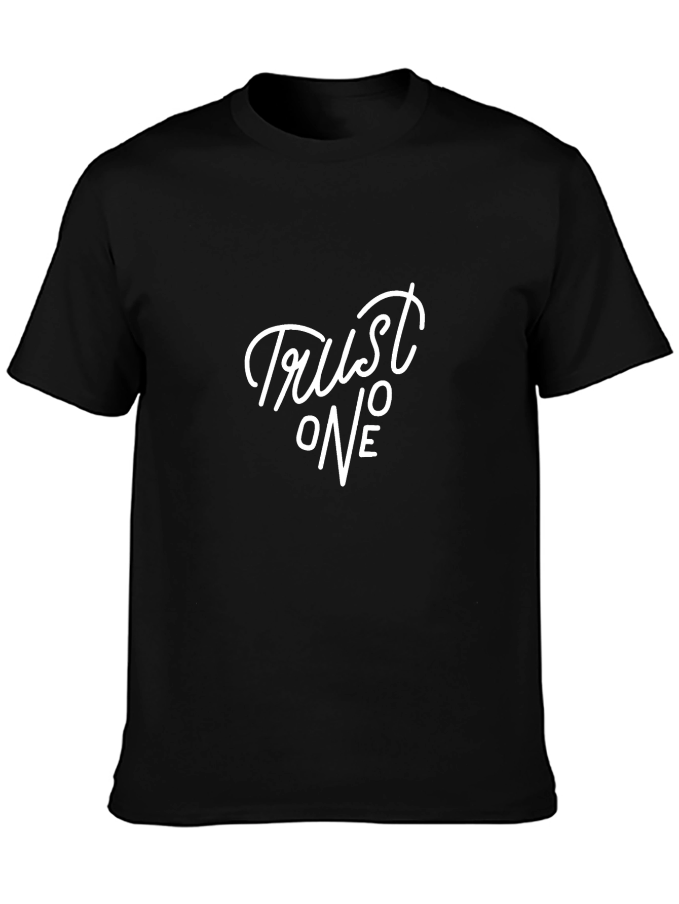 Trust One Graphic Tee - Black Cotton Comfort