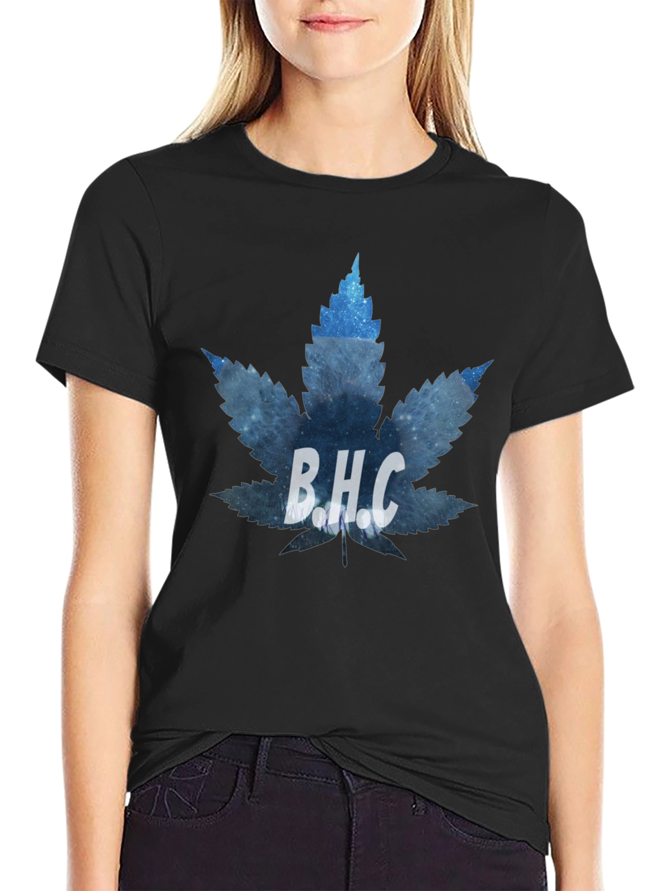 BHC Leaf Graphic T-Shirt - Black