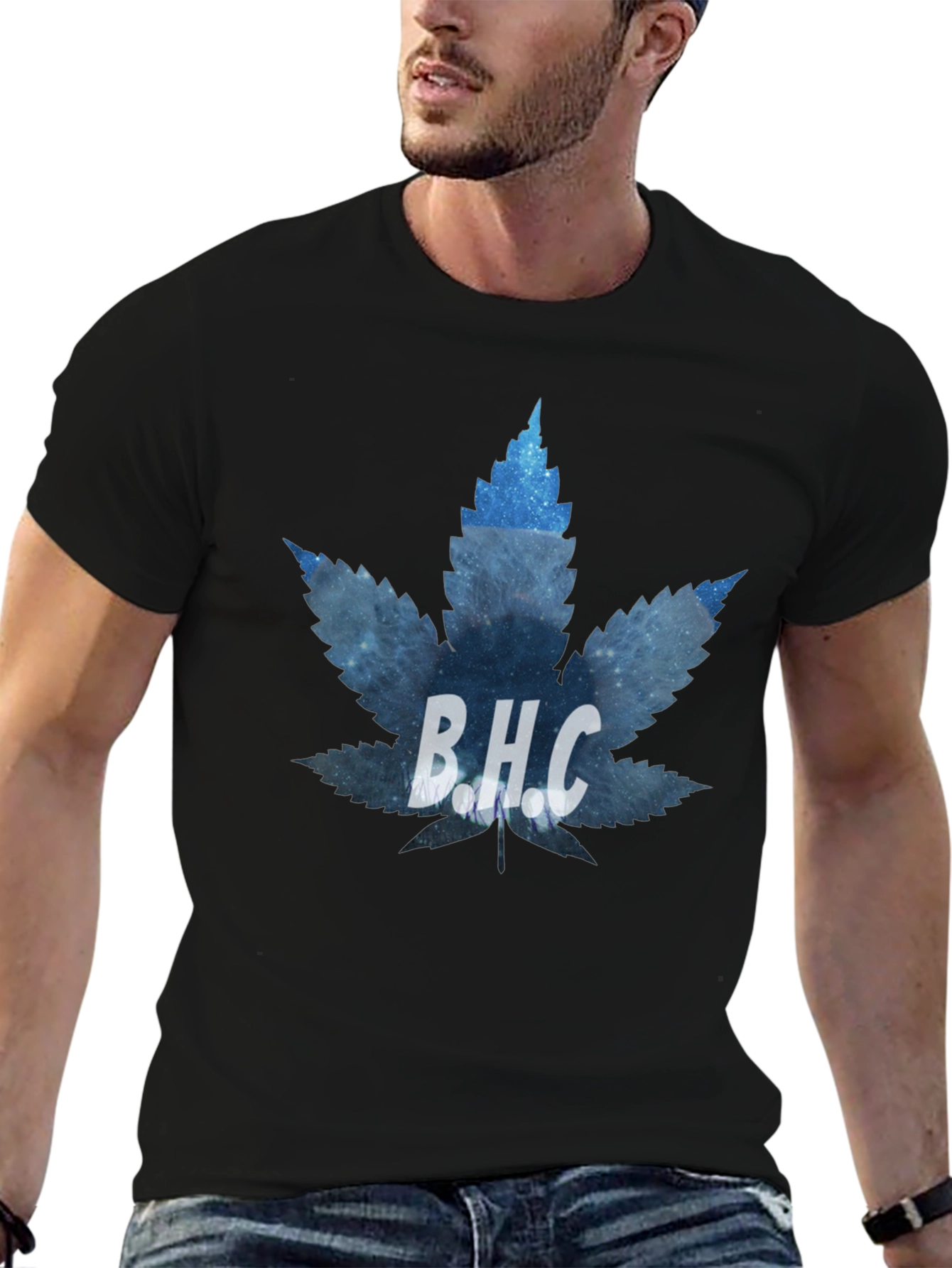 BHC Leaf Graphic T-Shirt - Black