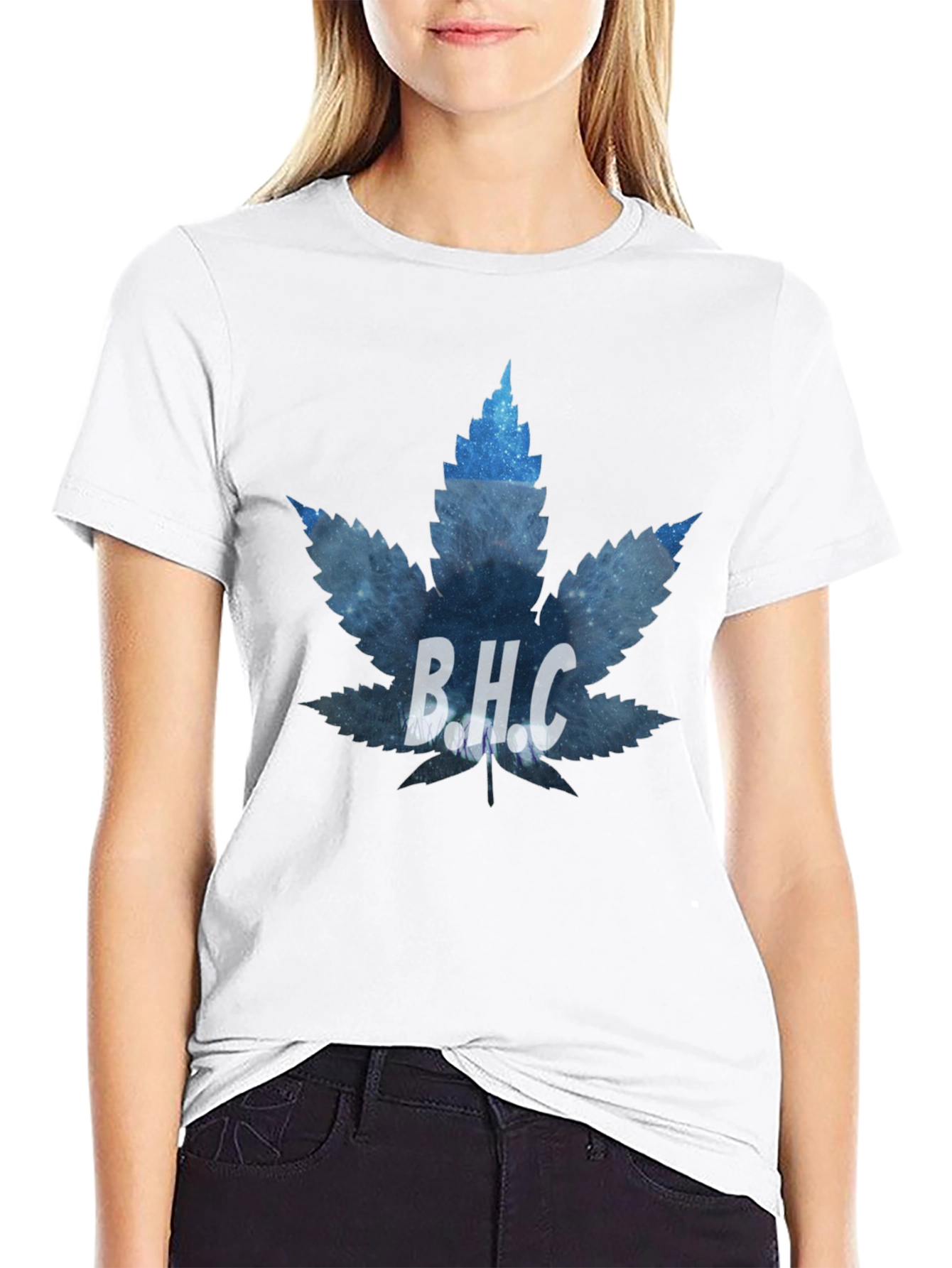 BHC Leaf Graphic T-Shirt - Black