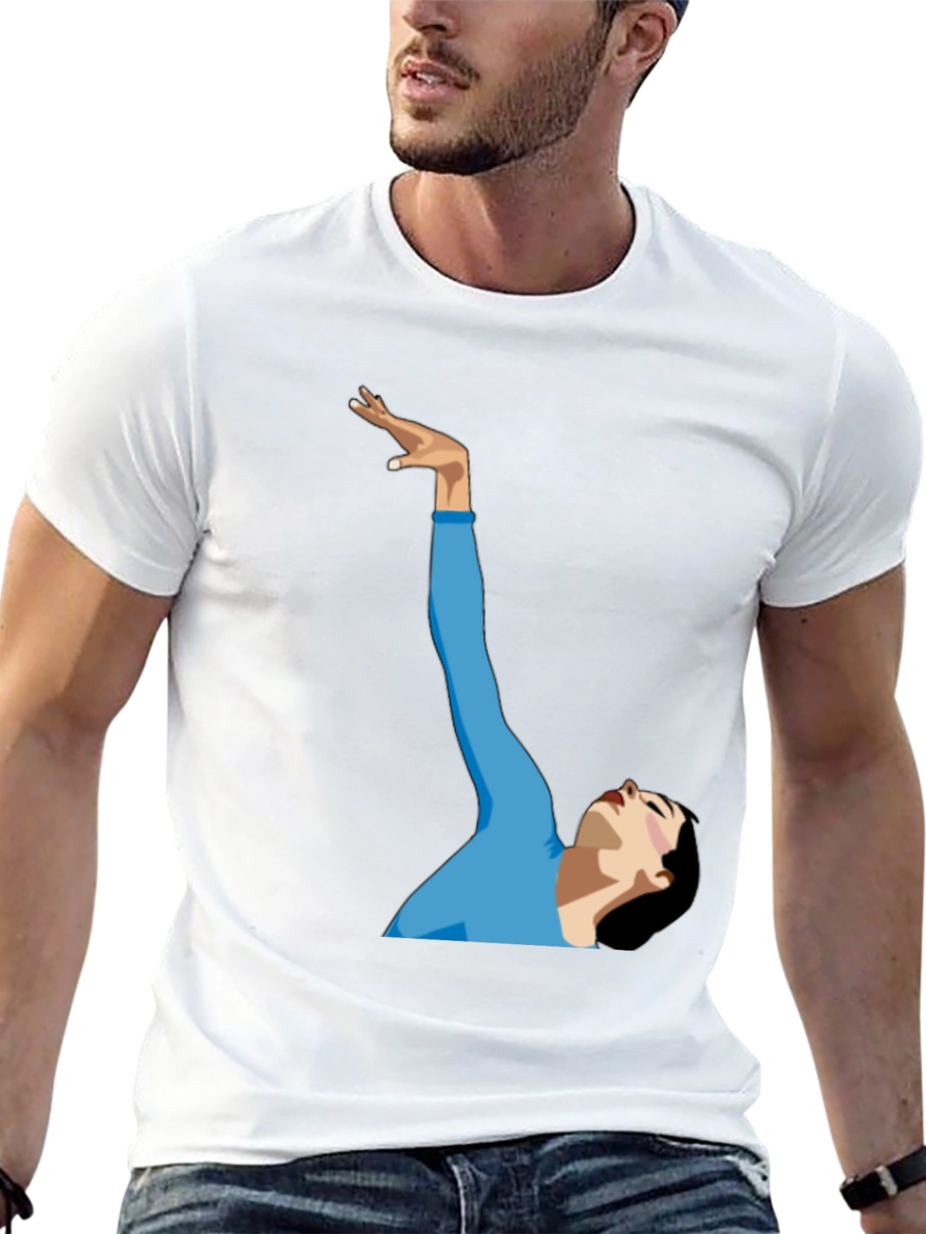 Modern Graphic Tee: Dancer Silhouette Shirt