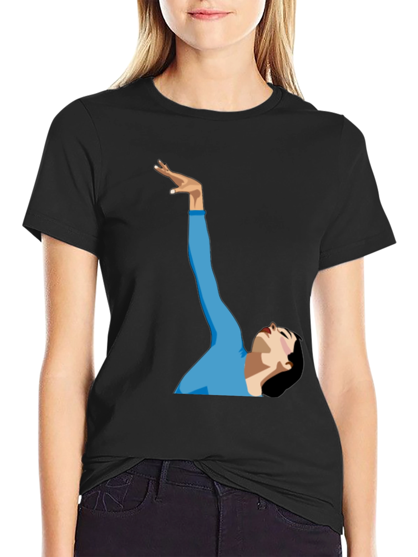 Modern Graphic Tee: Dancer Silhouette Shirt
