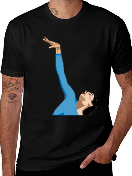 Modern Graphic Tee: Dancer Silhouette Shirt