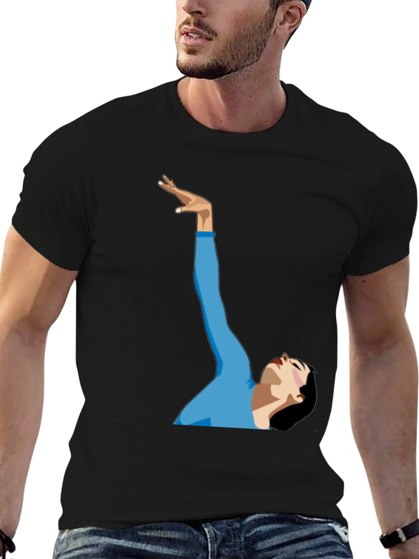 Modern Graphic Tee: Dancer Silhouette Shirt