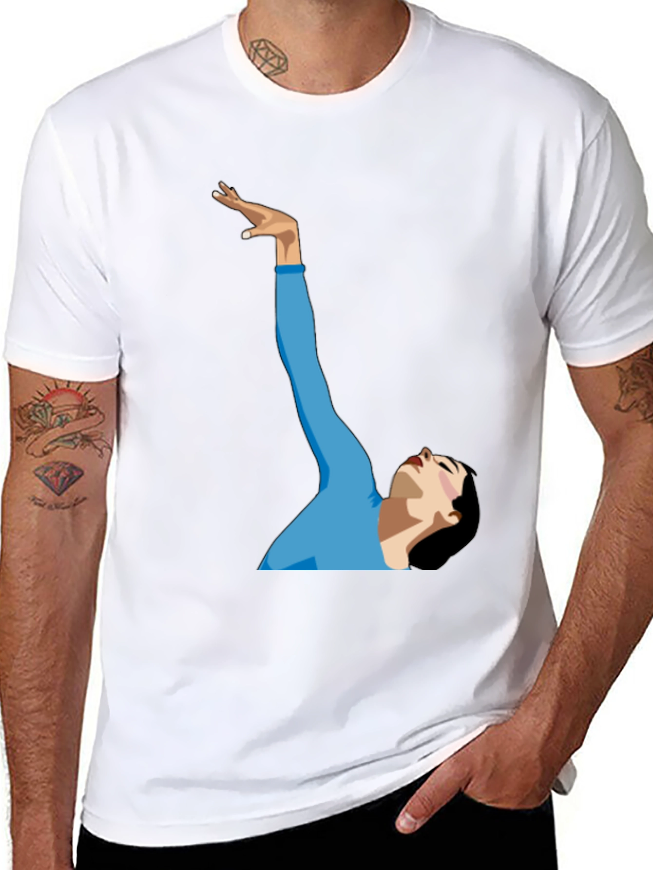Modern Graphic Tee: Dancer Silhouette Shirt