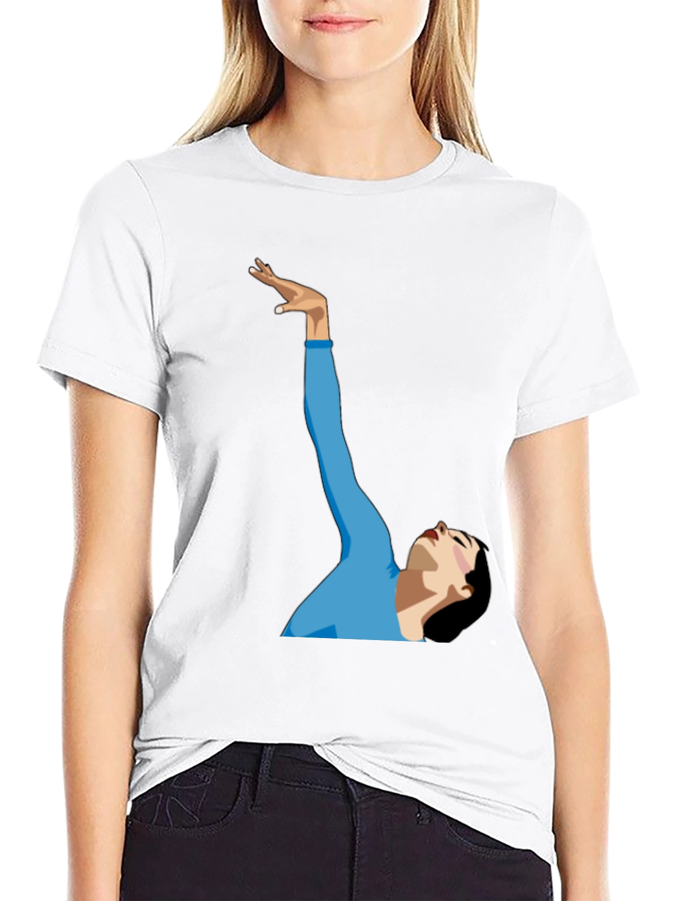 Modern Graphic Tee: Dancer Silhouette Shirt