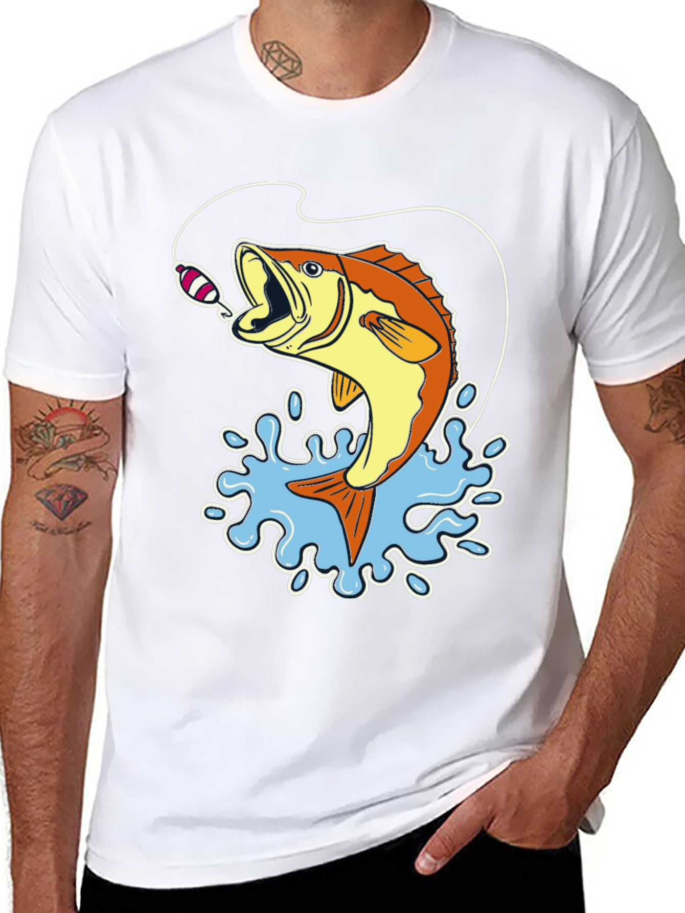 Bass Fishing Graphic T-Shirt