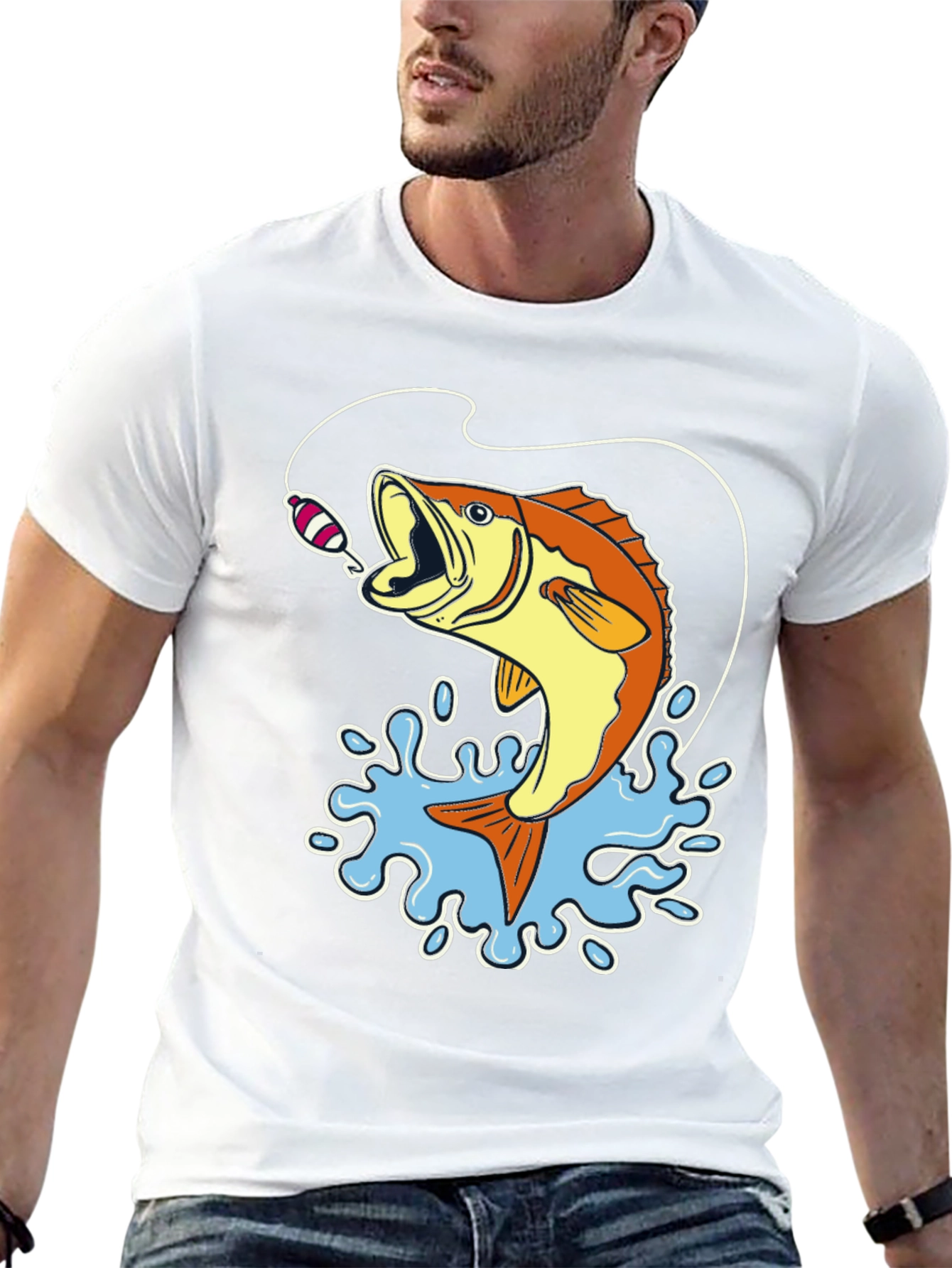 Bass Fishing Graphic T-Shirt