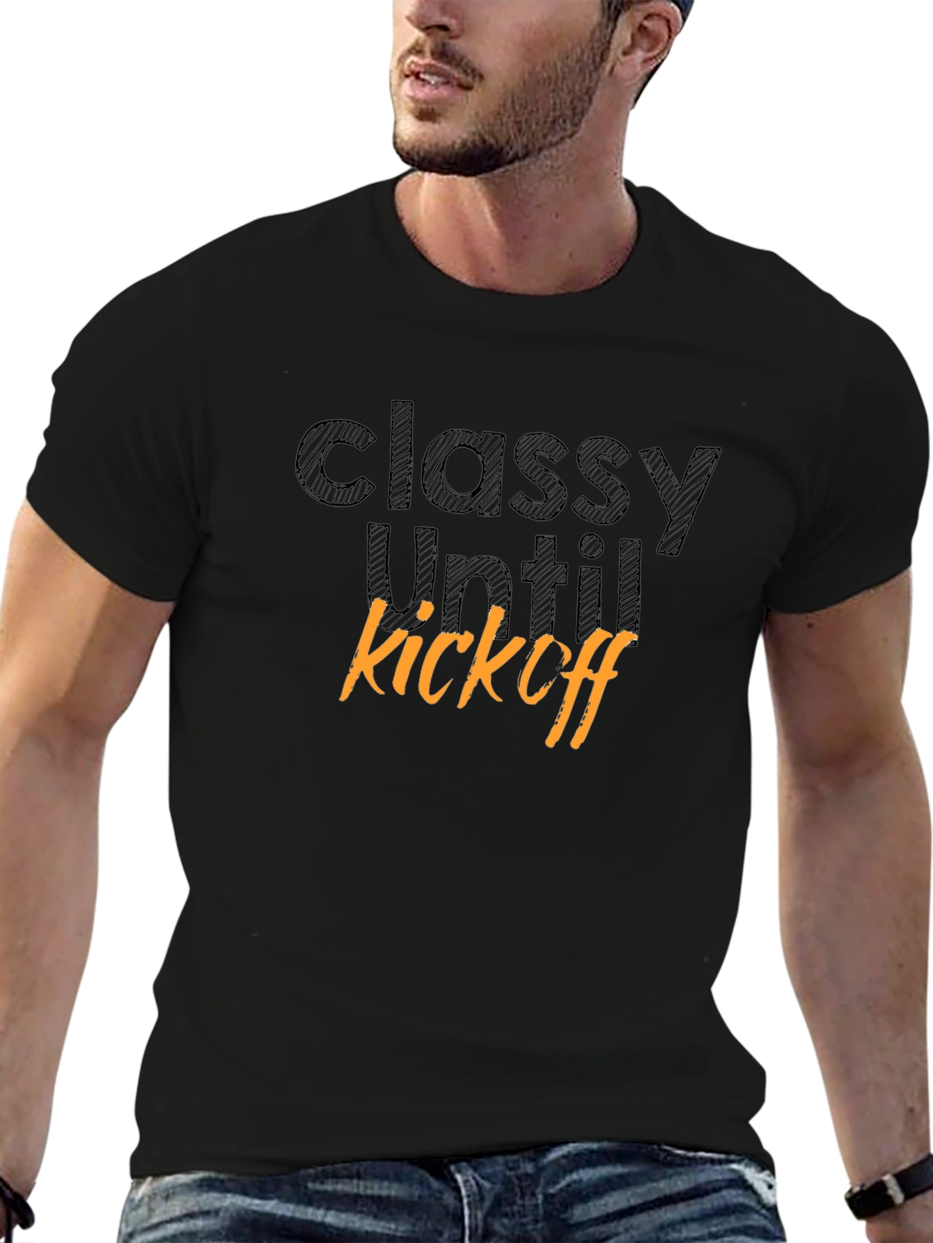 Classy Until Kickoff T-Shirt - Game Day Apparel