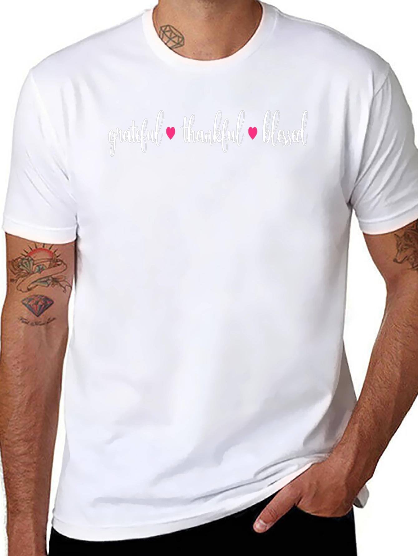 Grateful Thankful Blessed Graphic T-Shirt
