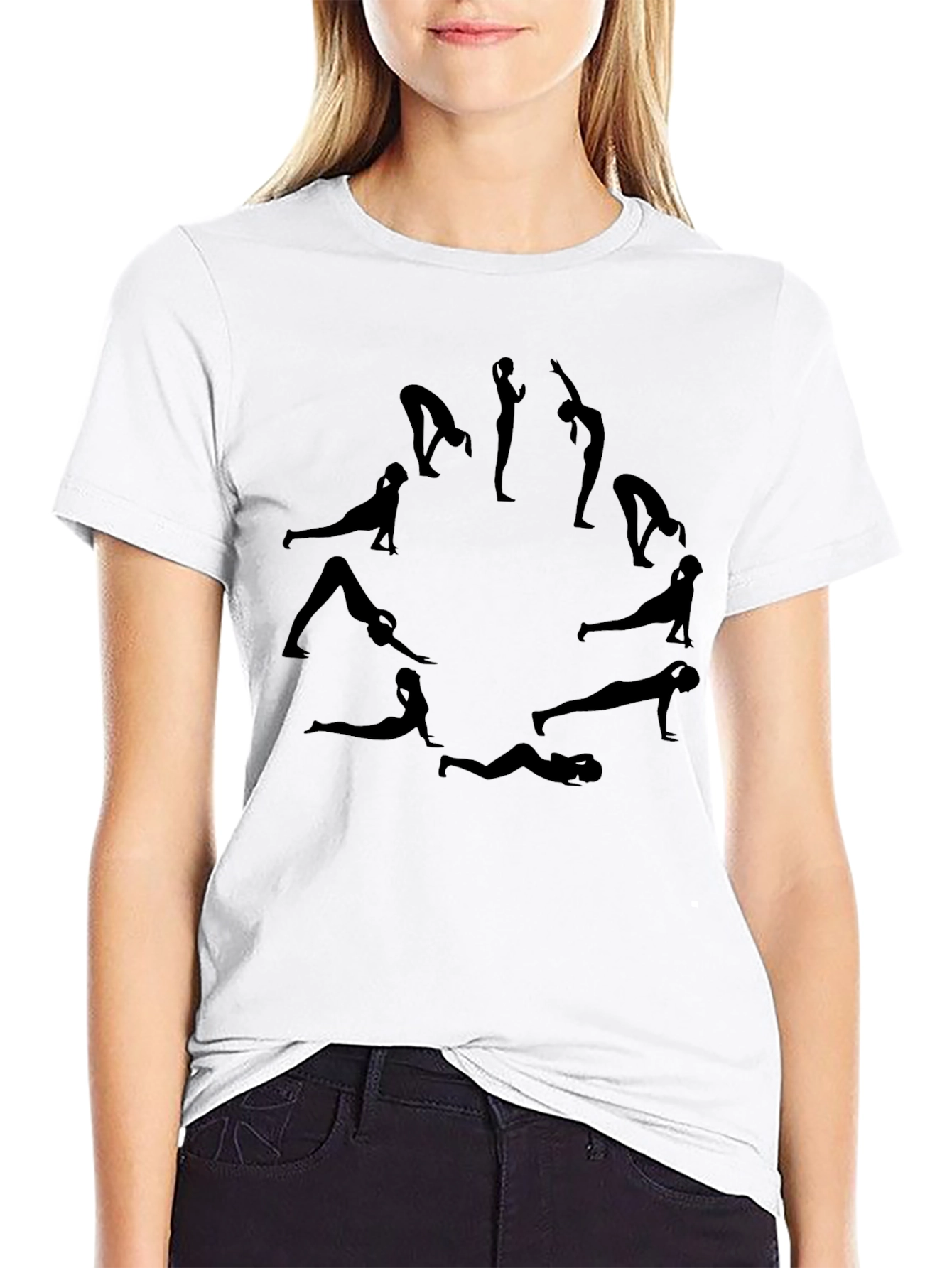 Yoga Pose Black T-Shirt