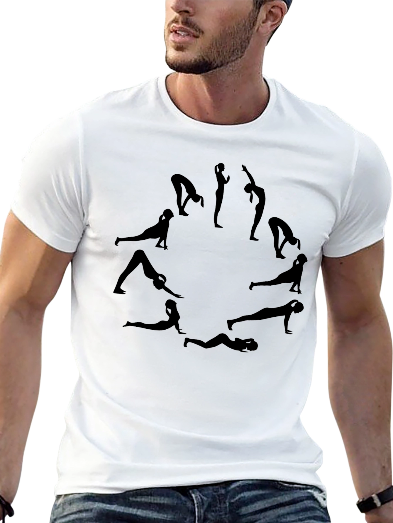 Yoga Pose Black T-Shirt