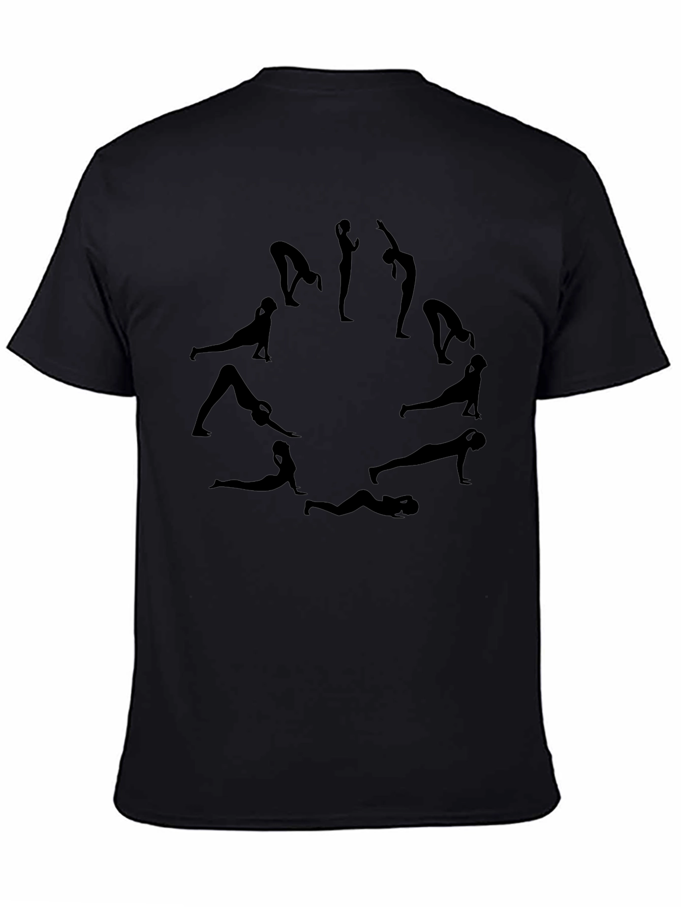 Yoga Pose Black T-Shirt