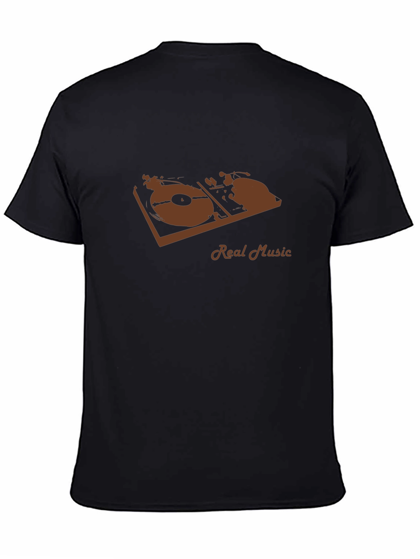Real Music Graphic Tee - Black Casual T-Shirt