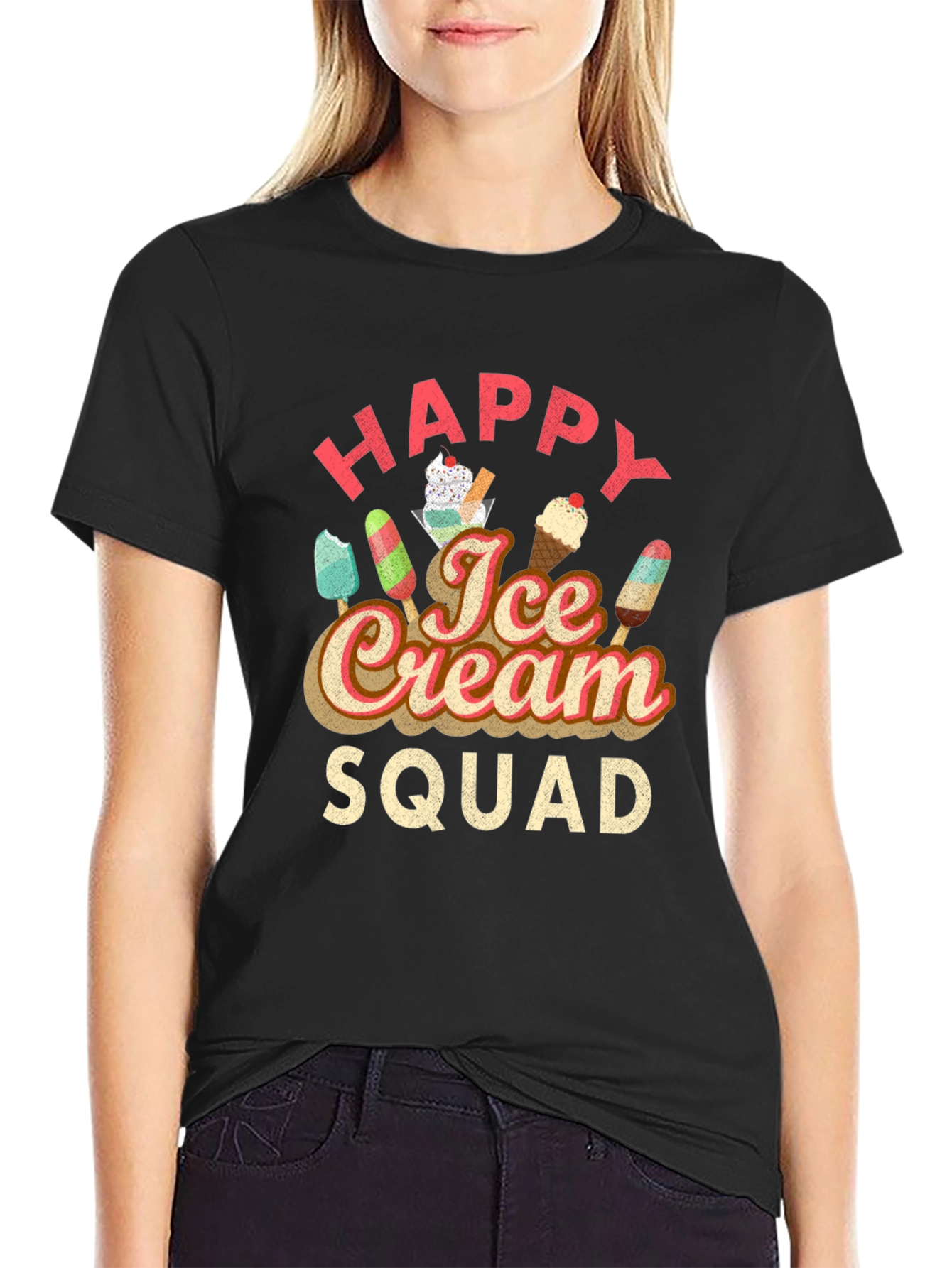 Happy Ice Cream Squad Graphic T-Shirt
