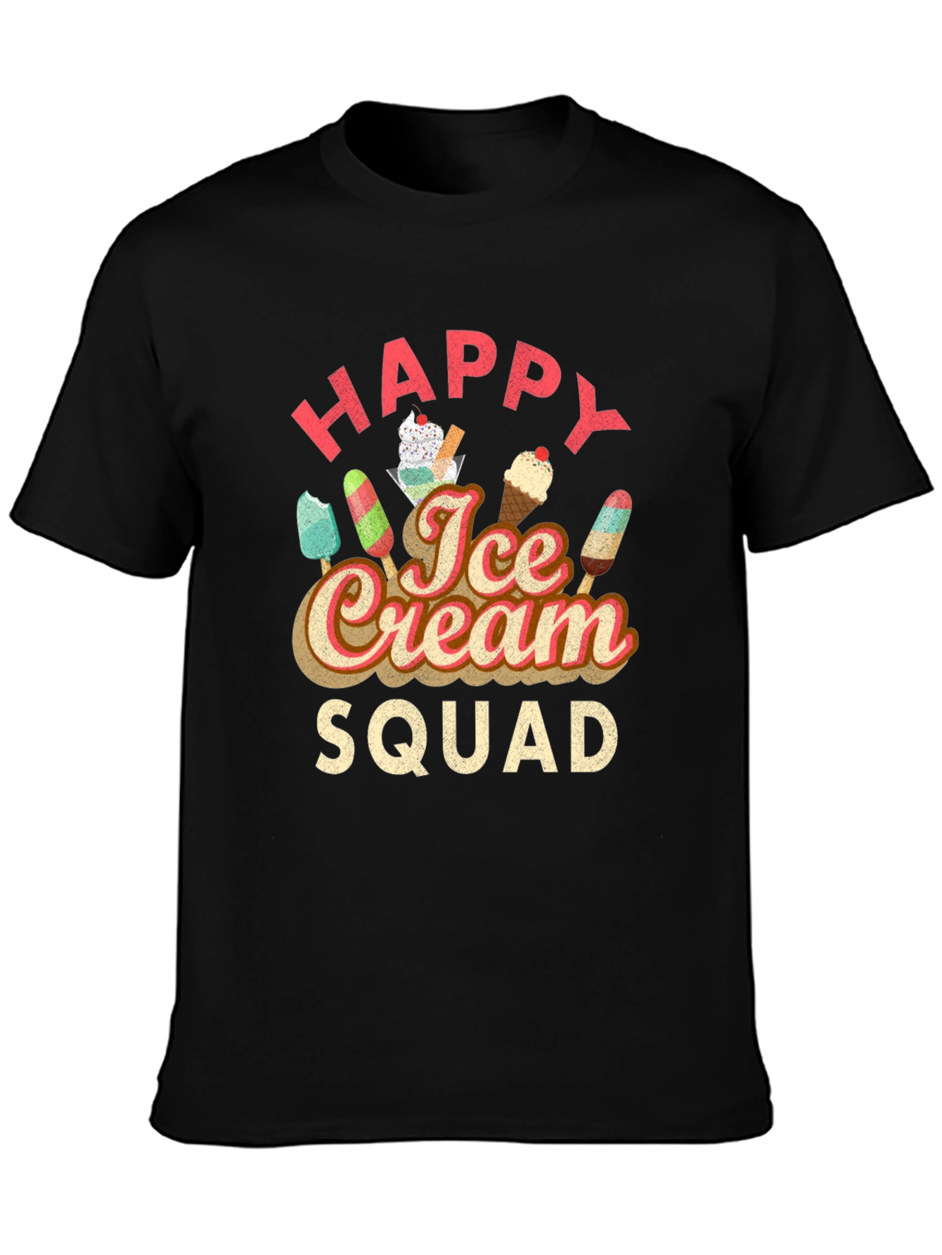 Happy Ice Cream Squad Graphic T-Shirt