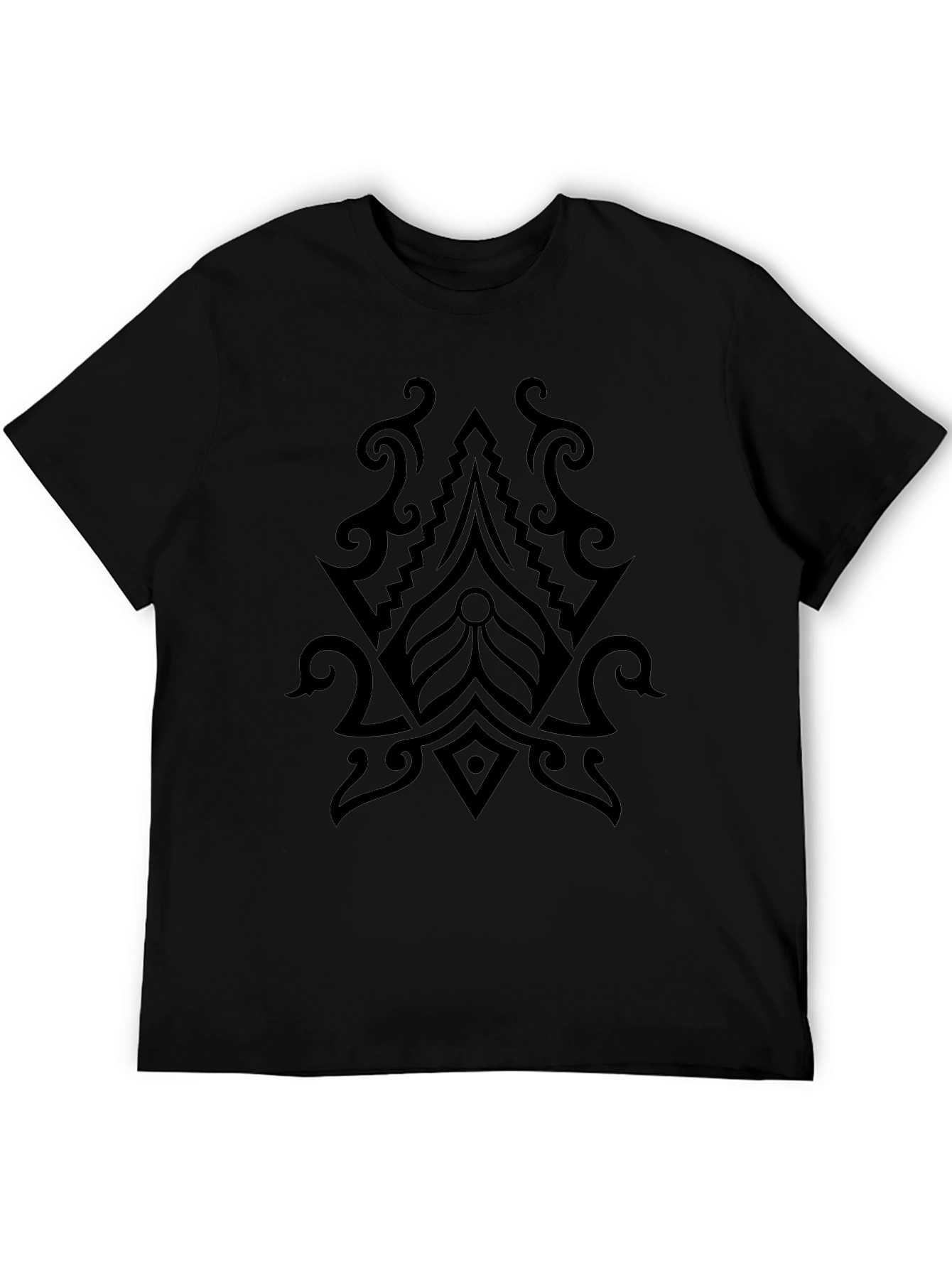 Tribal Graphic Black Tee - Mens Fashion