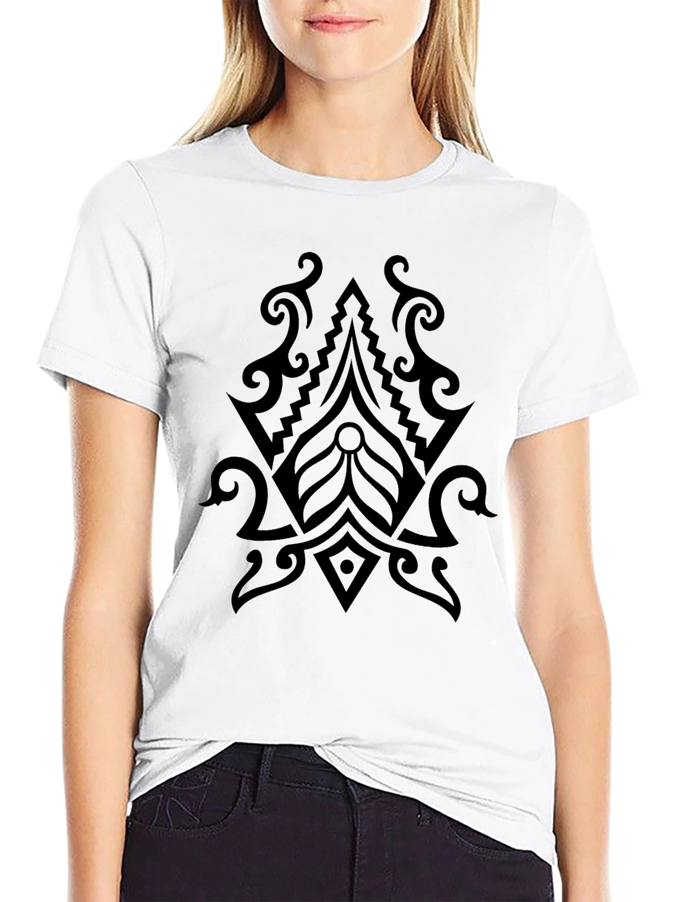 Tribal Graphic Black Tee - Mens Fashion