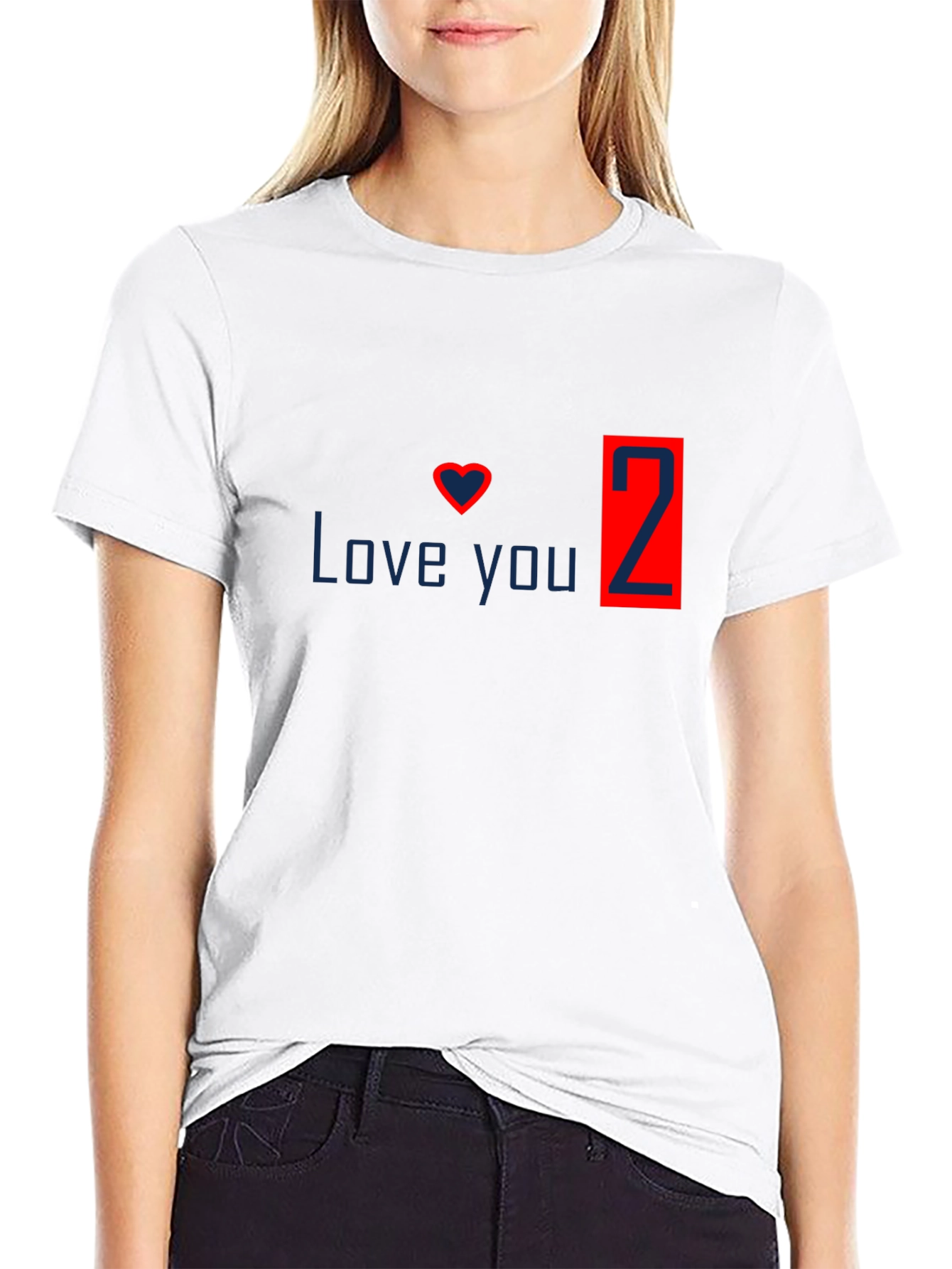 Love You 2 Black T-Shirt