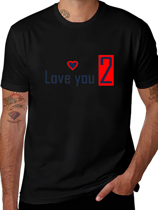 Love You 2 Black T-Shirt
