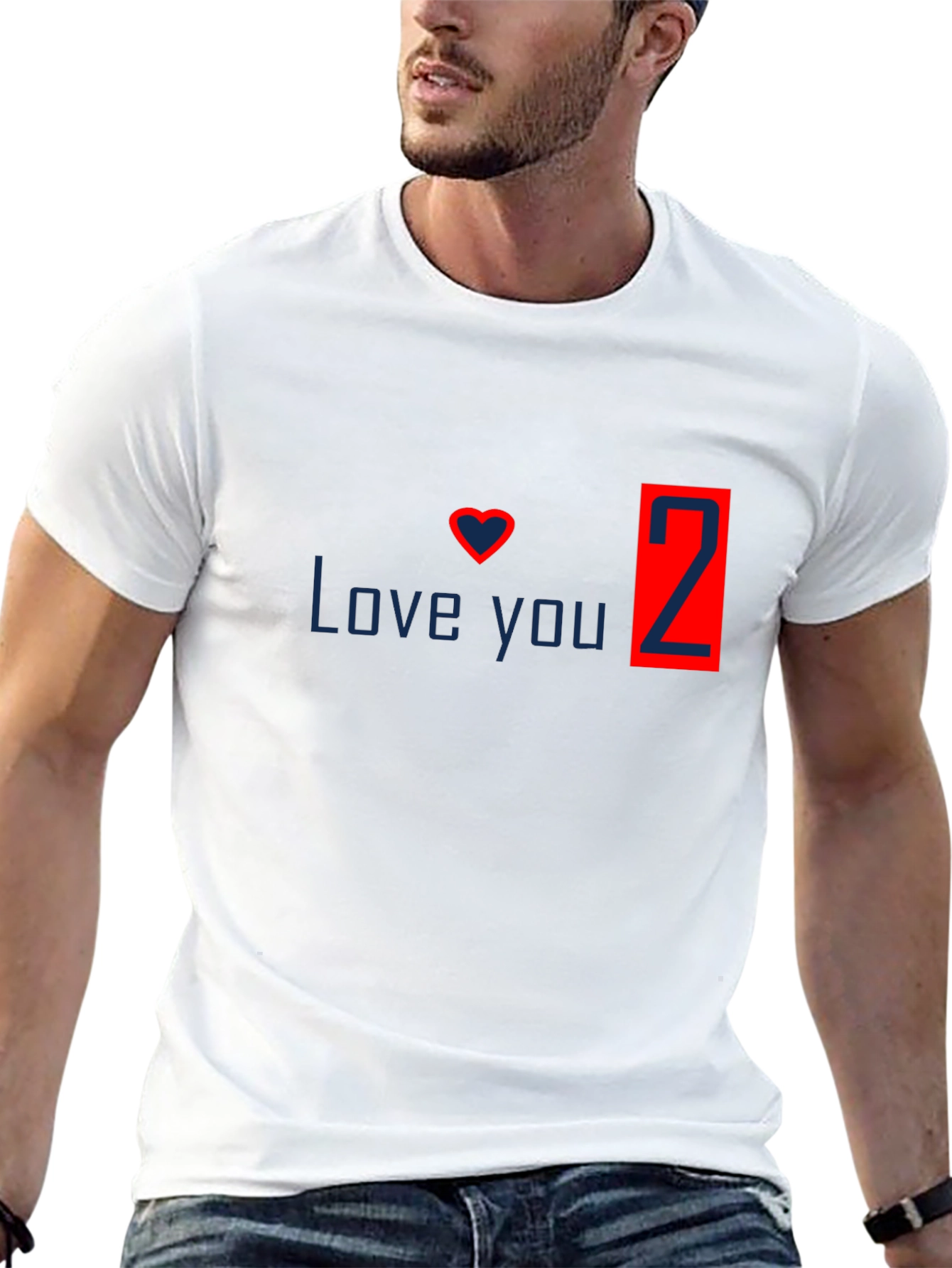 Love You 2 Black T-Shirt