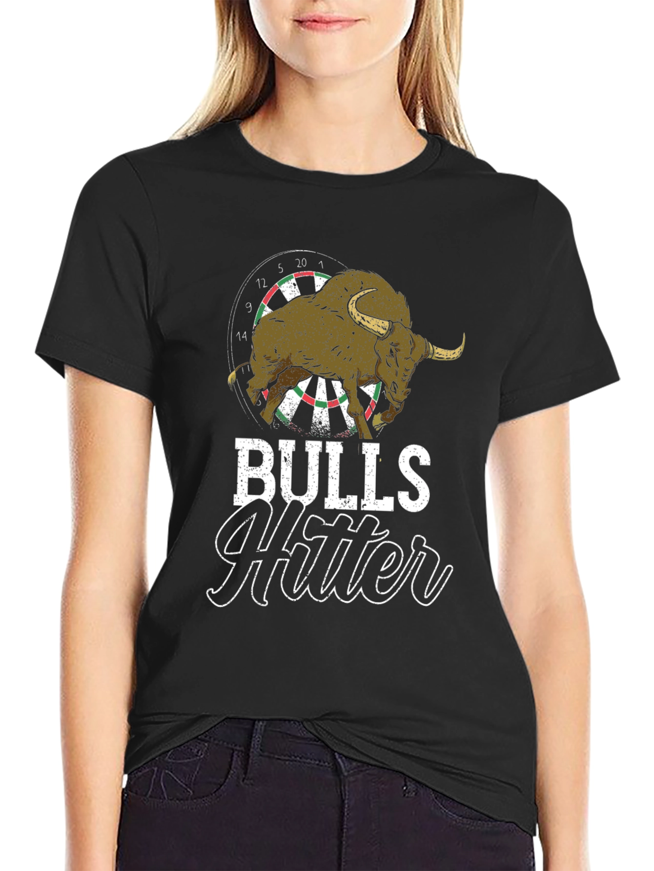 Bulls Hitter Tee - Novelty Dartboard Bull Shirt