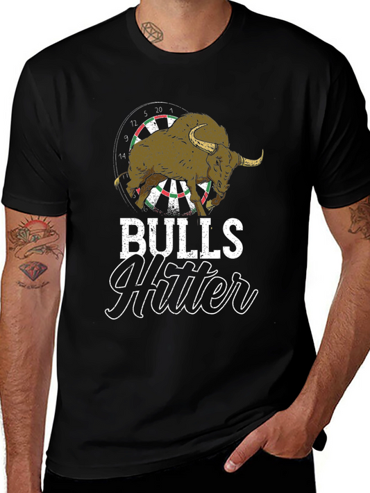 Bulls Hitter Tee - Novelty Dartboard Bull Shirt
