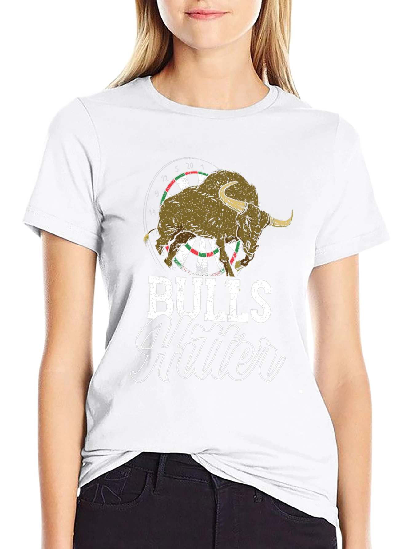 Bulls Hitter Tee - Novelty Dartboard Bull Shirt