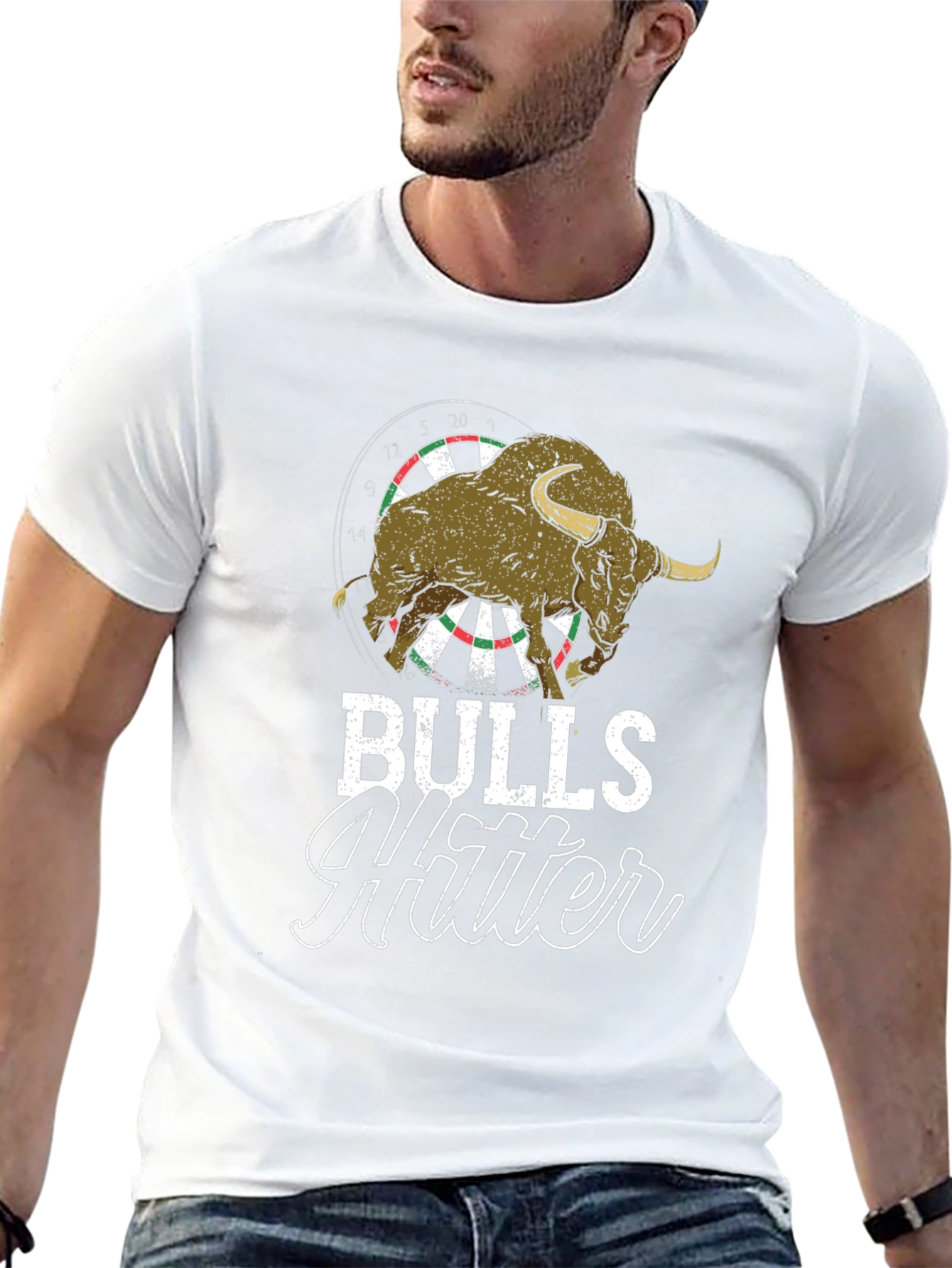 Bulls Hitter Tee - Novelty Dartboard Bull Shirt
