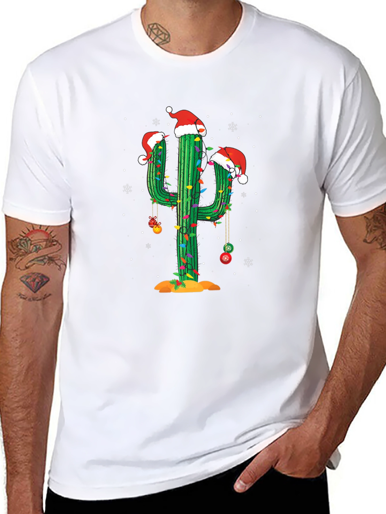 Festive Cactus Christmas T-Shirt