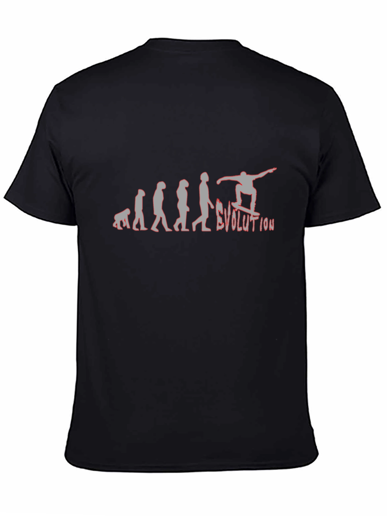 Skateboard Evolution Graphic T-Shirt - Black