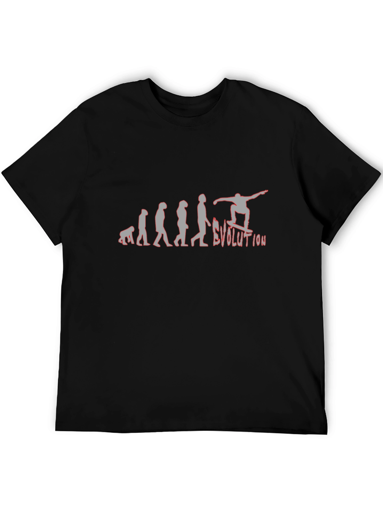 Skateboard Evolution Graphic T-Shirt - Black