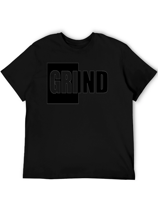 Grind Black Graphic Tee - Mens Short Sleeve Crew Neck
