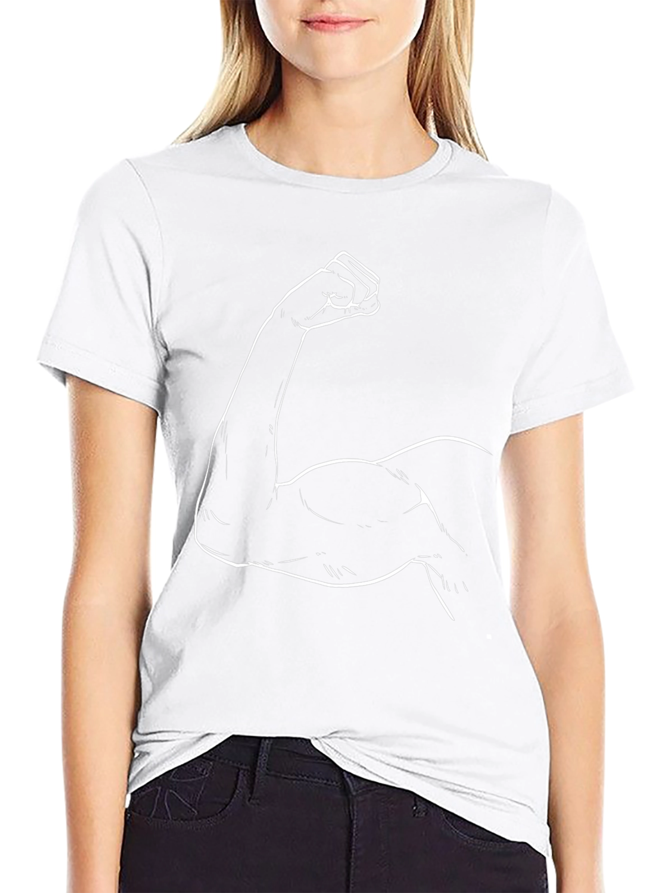 Muscle Arm Graphic Tee - Black